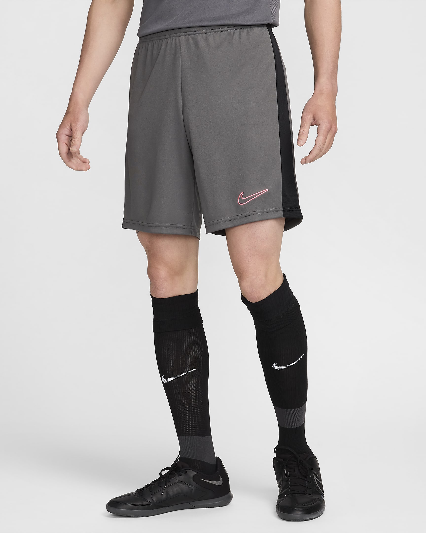 Nike Dri-FIT Academy Men's Soccer Shorts - Iron Grey/Black/Sunset Pulse