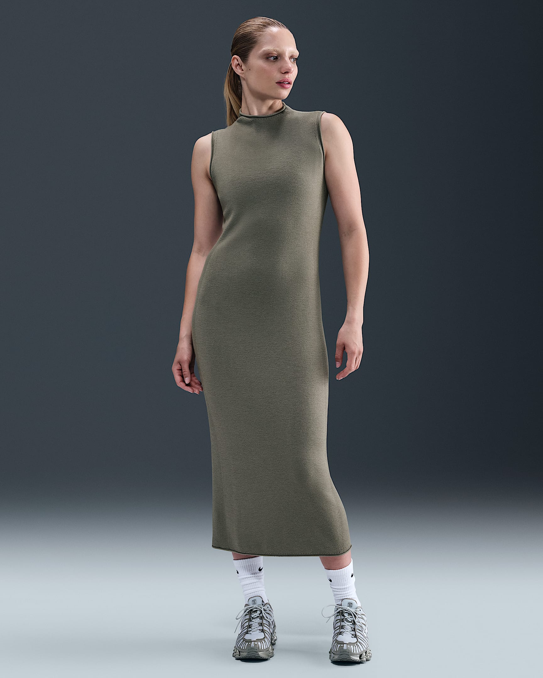 Nike Wool Classics Knit Dress - Light Army