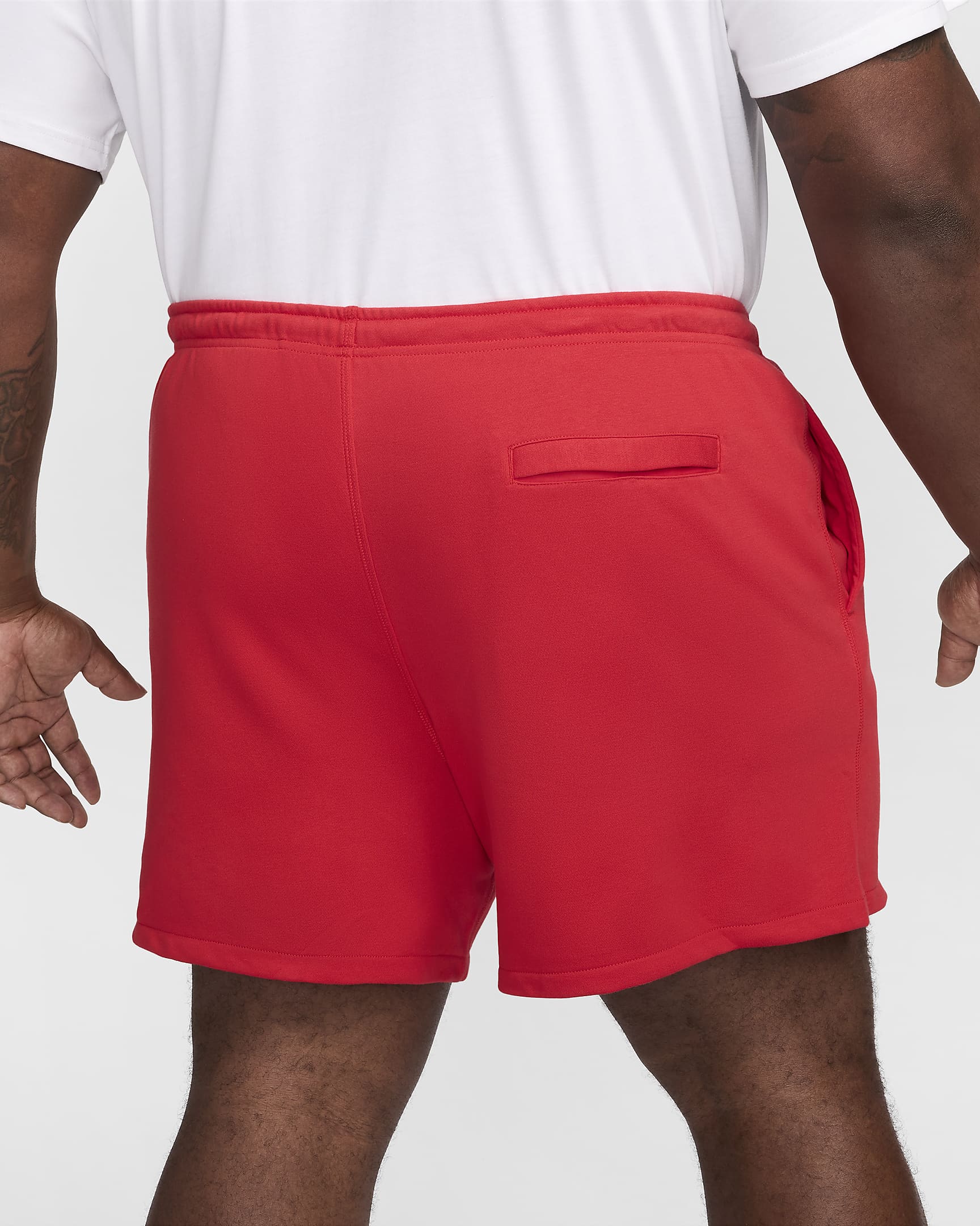 Nike Club Men's French Terry Flow Shorts - University Red/University Red/White