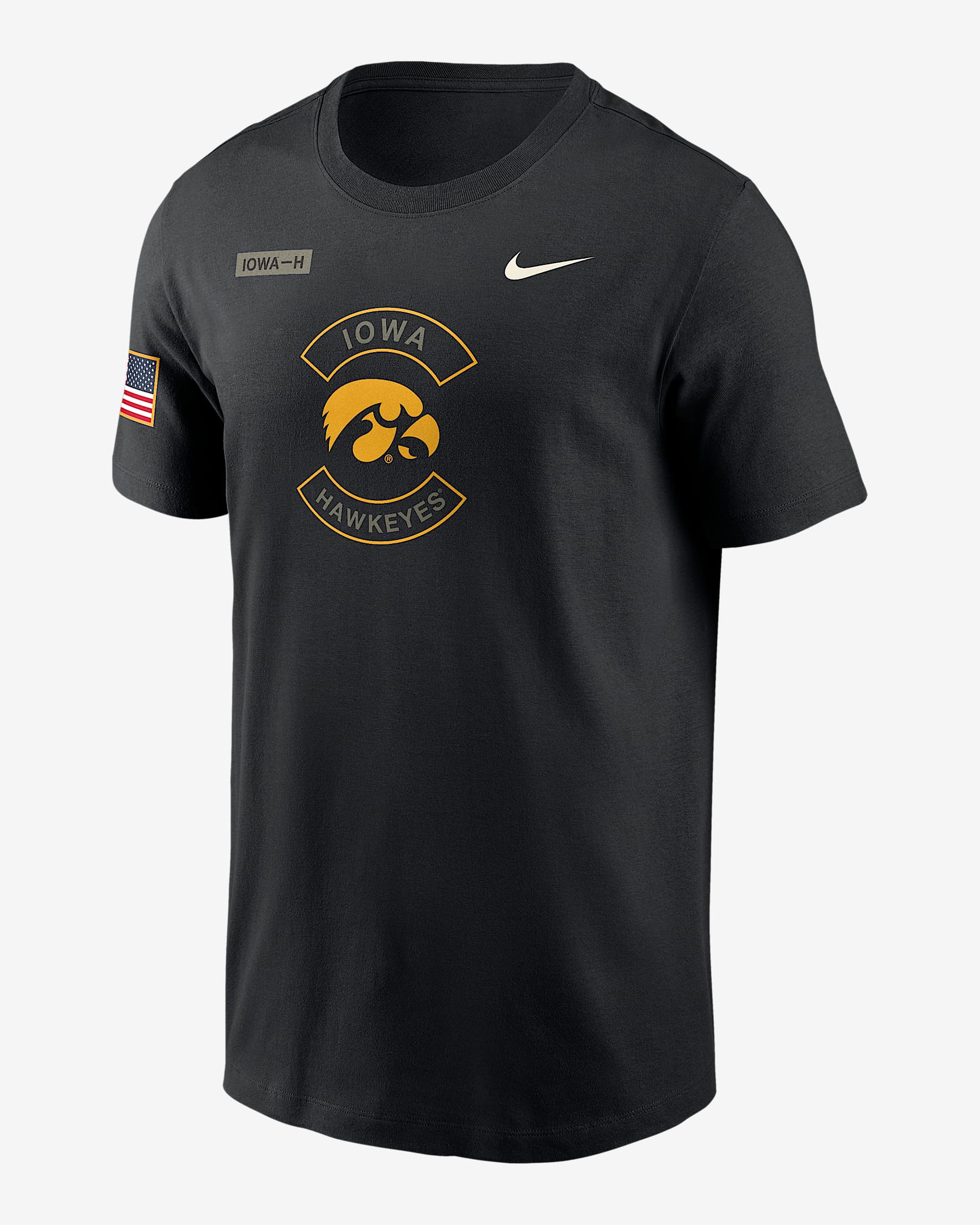 Iowa Military Appreciation Men's Nike Dri-FIT College T-Shirt - Black