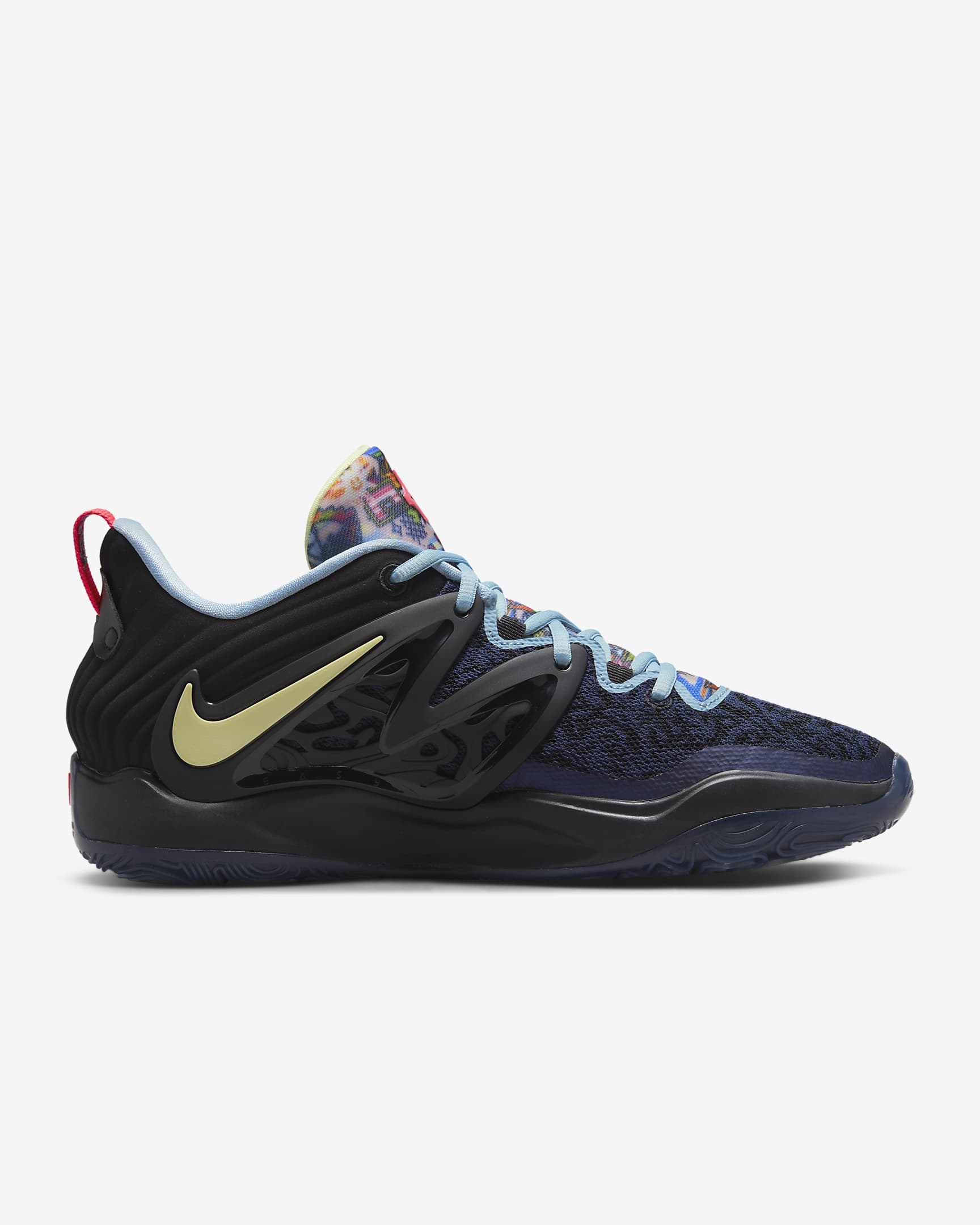 KD15 Basketball Shoes - Black/Sanddrift/Aura/Boarder Blue