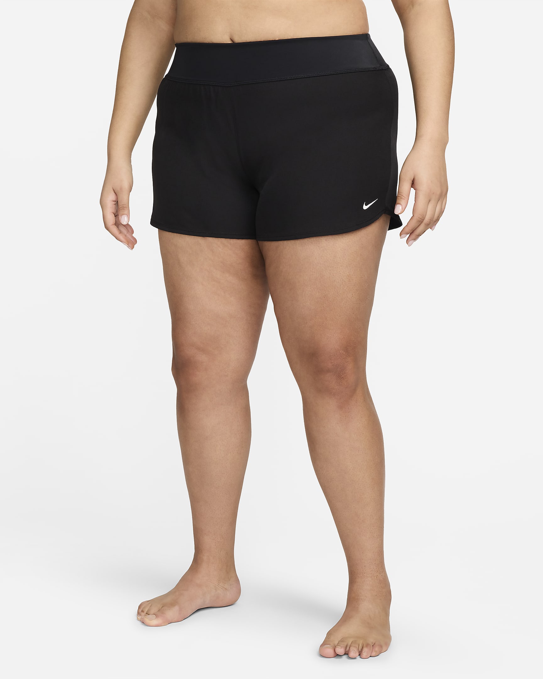 Shorts de playa para mujer (talla grande) Nike Solid Element - Negro