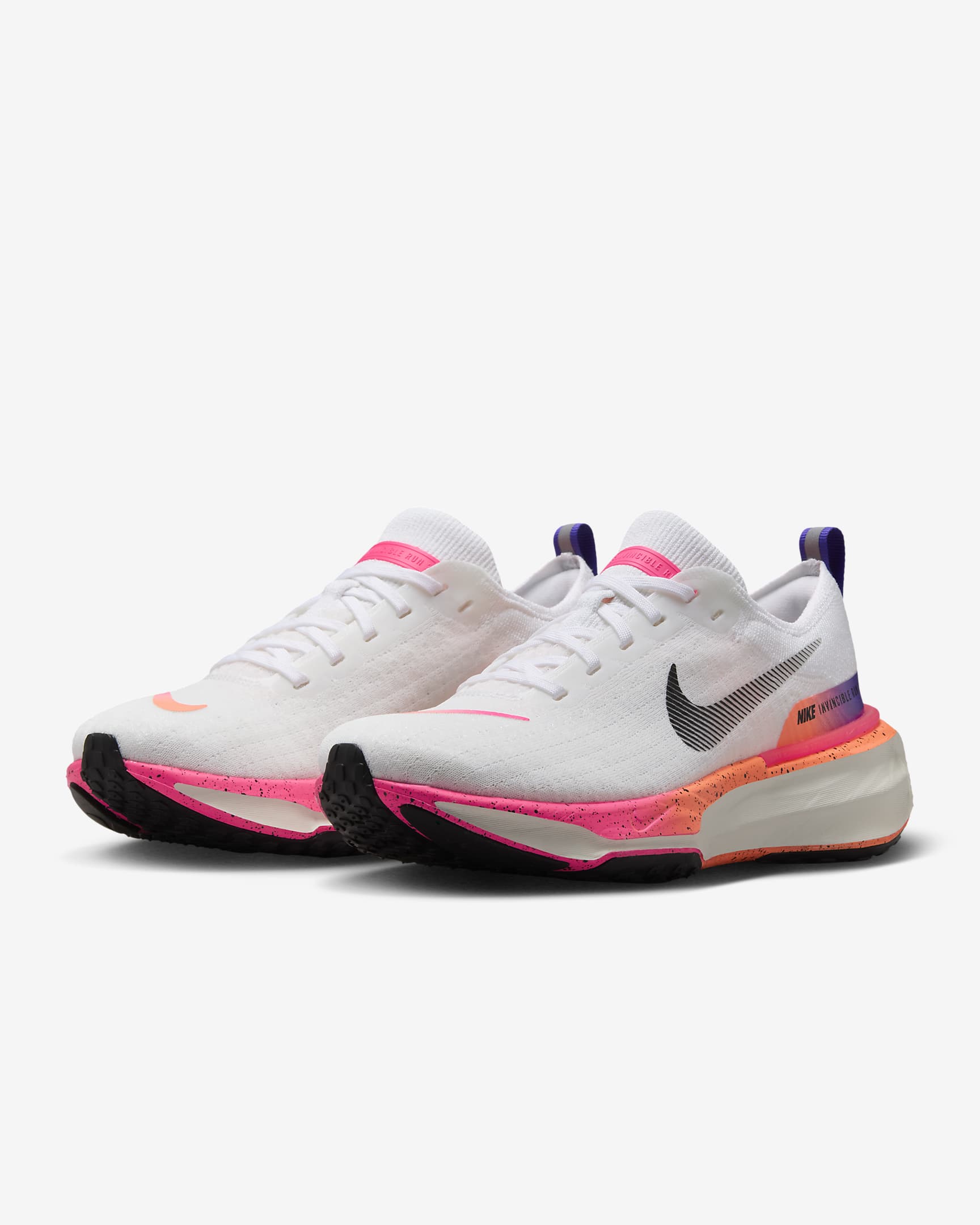 Tenis de correr en carretera para mujer Nike Invincible 3 - Blanco/Mango brillante/Hiperrosa/Negro