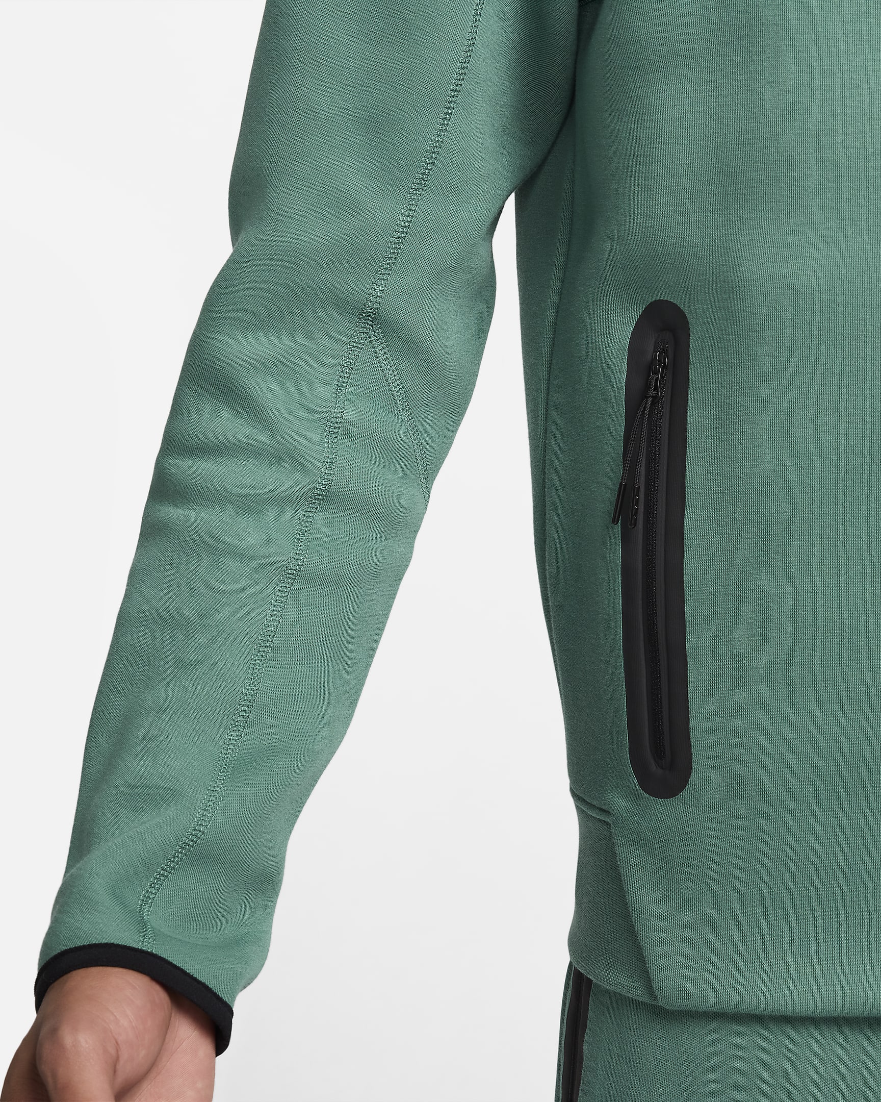 Felpa con cappuccio e zip a tutta lunghezza Nike Sportswear Tech Fleece Windrunner - Uomo - Bicoastal/Nero