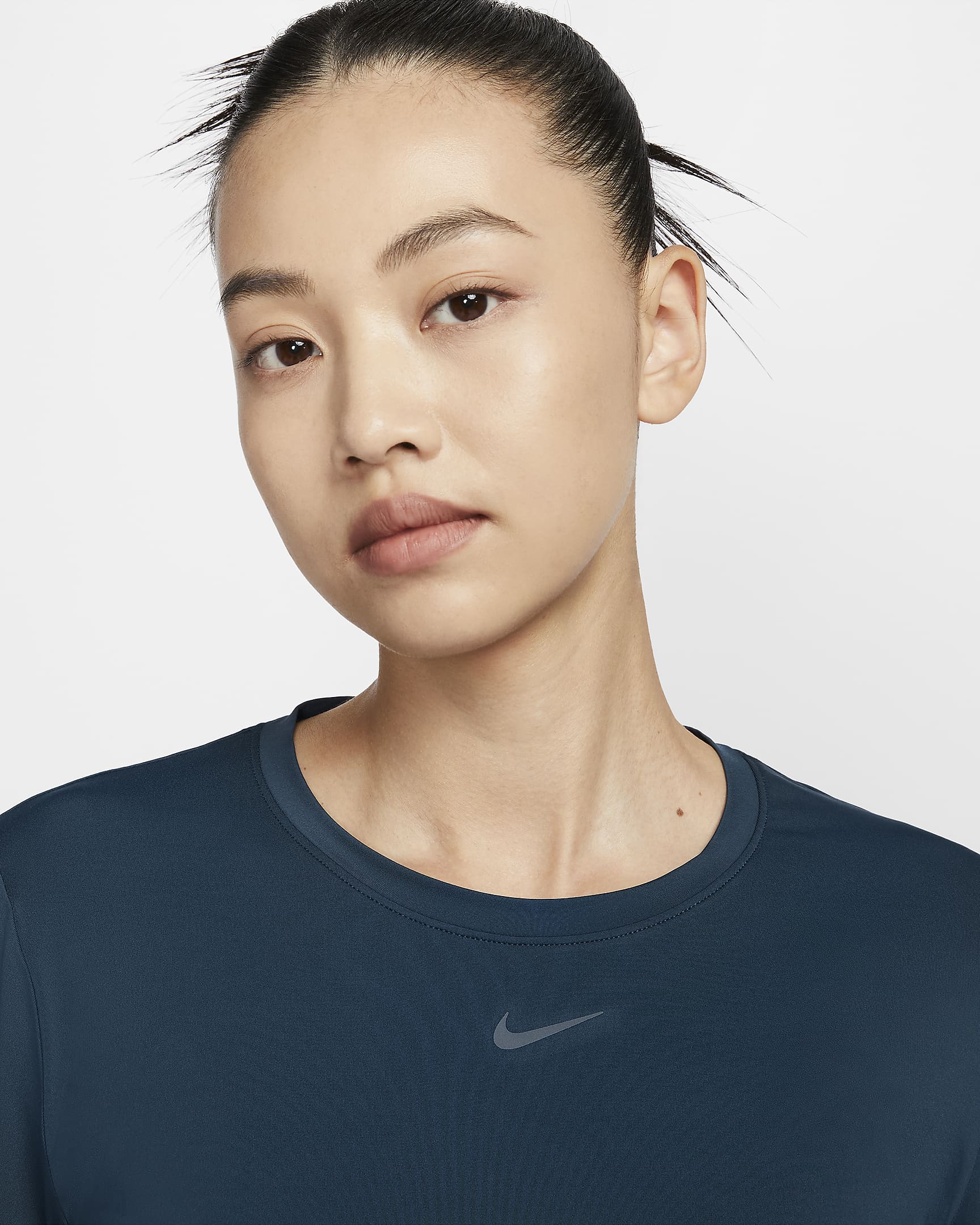 Nike One Classic 女款 Dri-FIT 長袖上衣 - Armory Navy/黑色