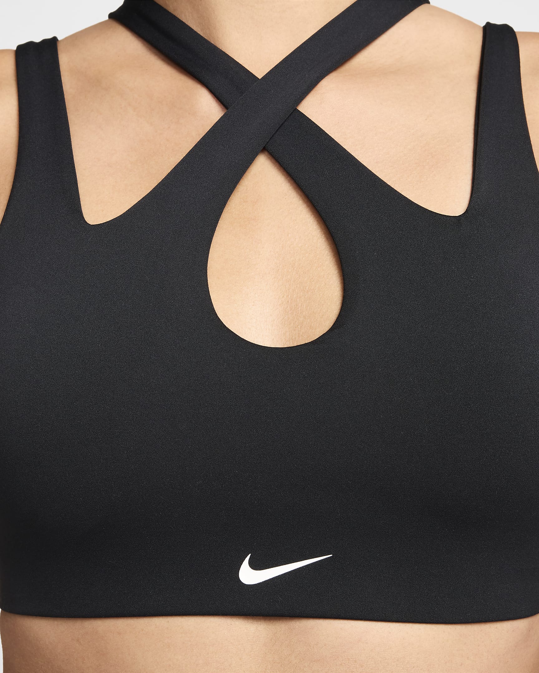 Brassière de sport rembourrée à maintien léger Nike Freestyle pour femme - Noir/Blanc