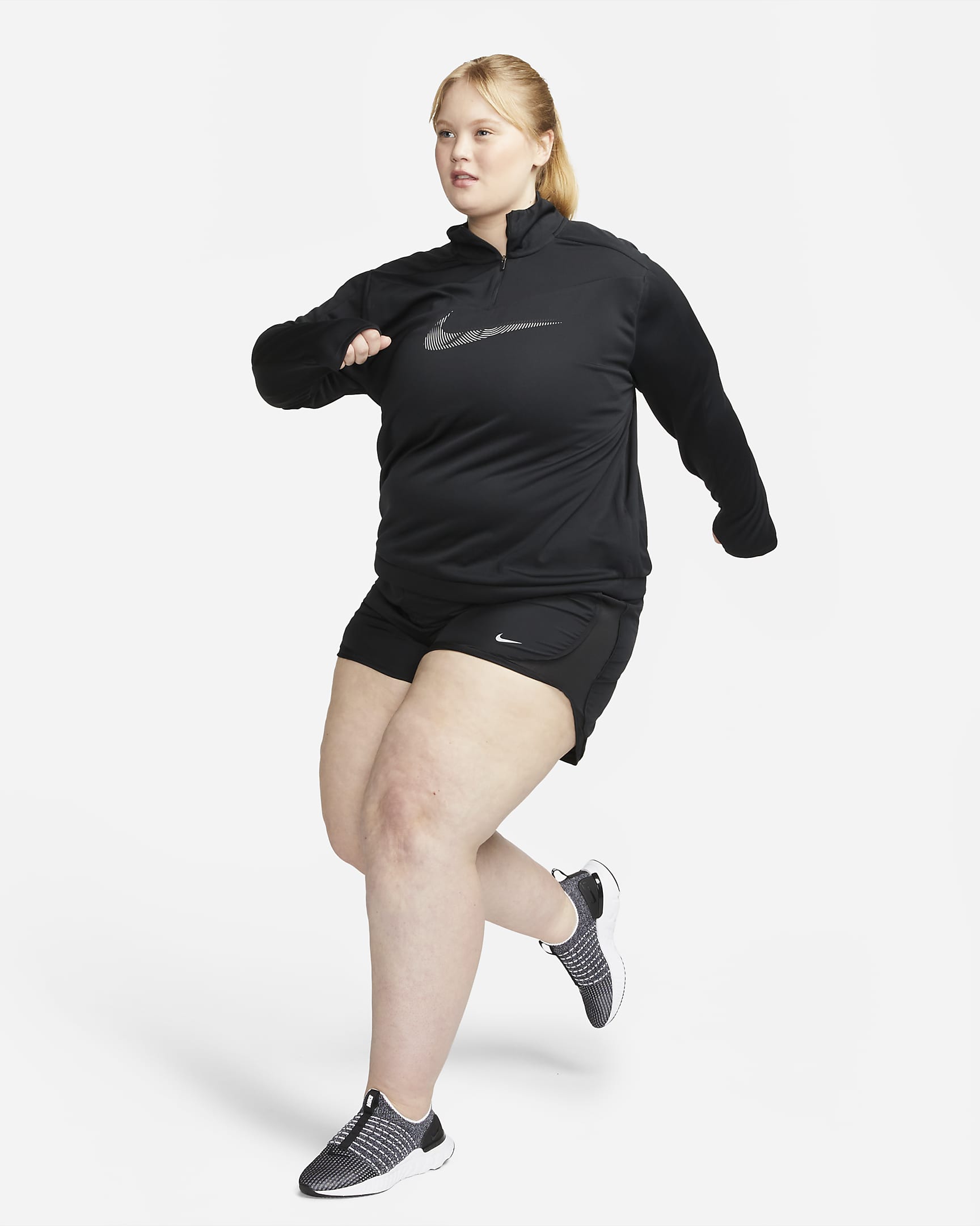Nike Dri-FIT Swoosh Women's 1/4-Zip Running Top (Plus Size). Nike CA
