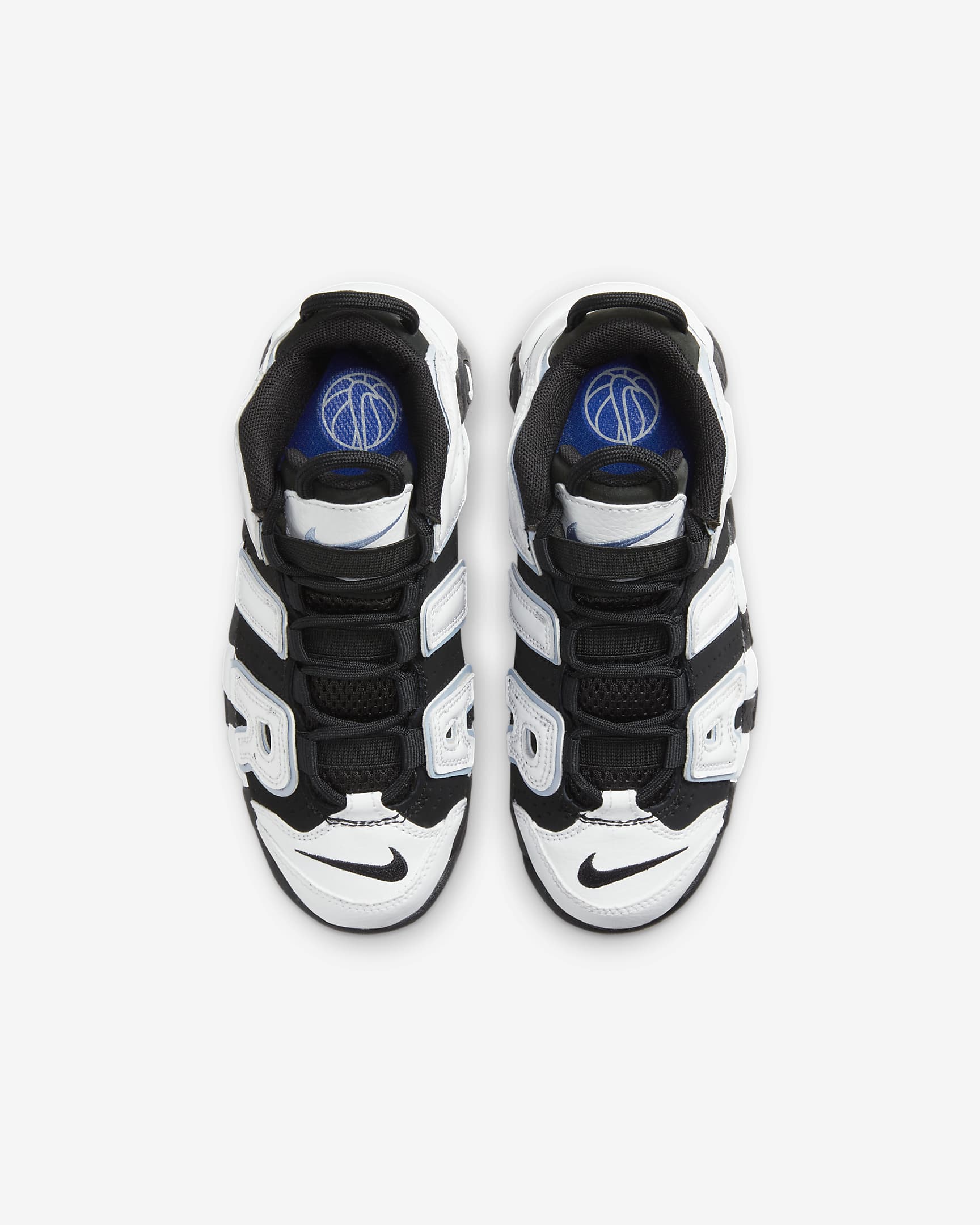 Nike Air More Uptempo Little Kids' Shoes - Black/Multi-Color/Cobalt Bliss/White