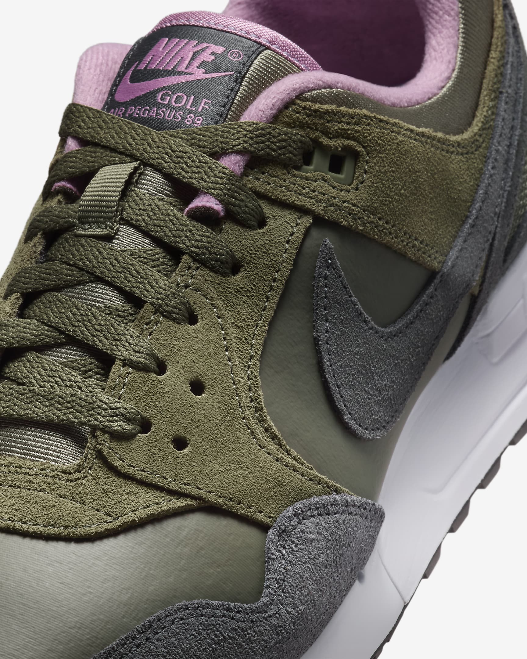 Air Pegasus '89 G golfcipő - Medium Olive/Plum Dust/Fehér/Anthracite