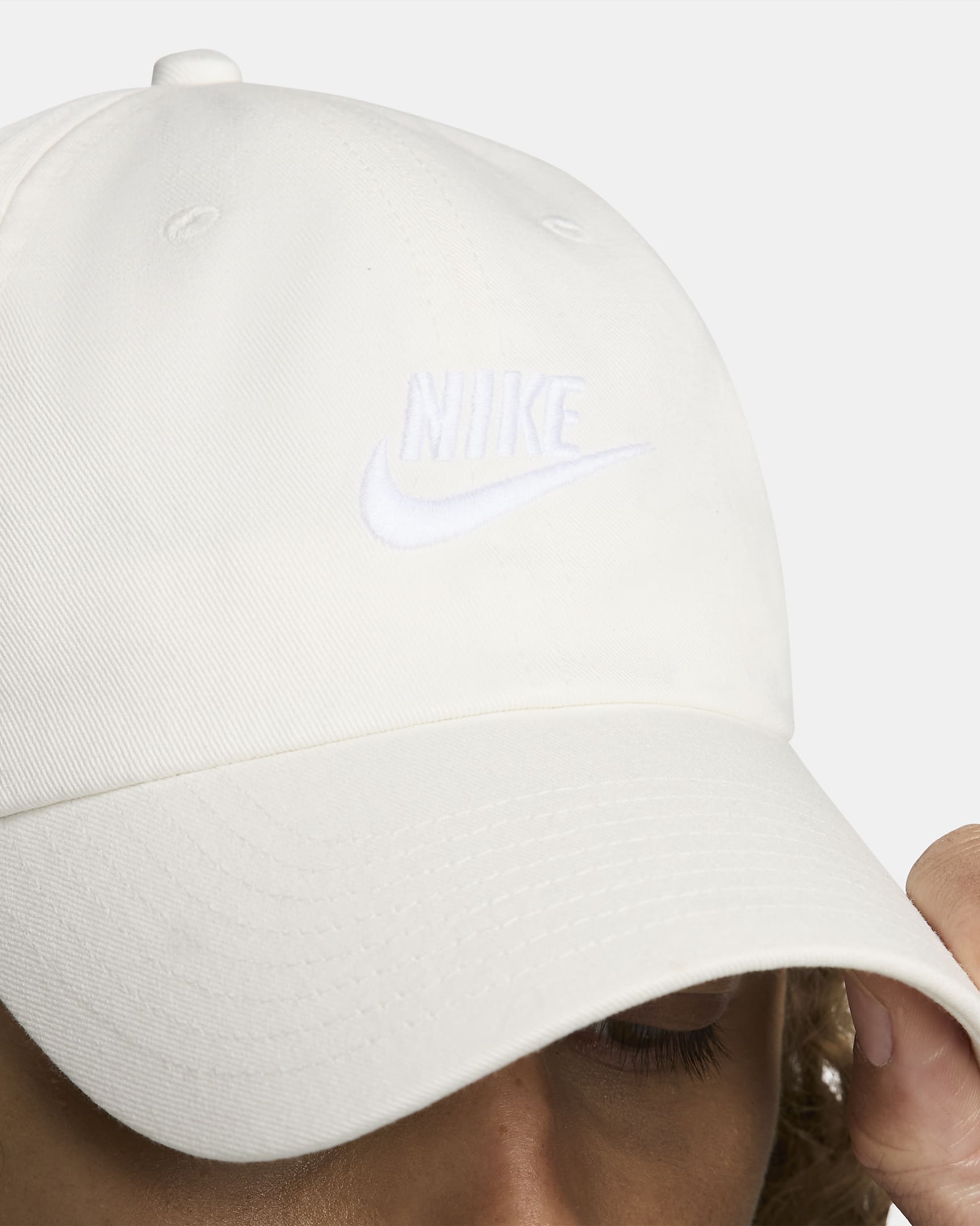 Nike Club unstrukturierte Futura Wash-Cap - Sail/Weiß