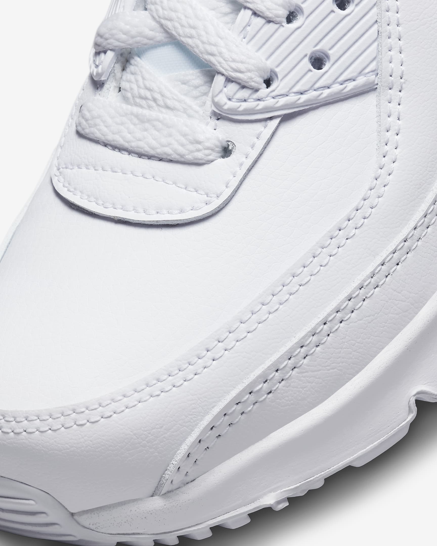 Nike Air Max 90 LTR Older Kids' Shoes - White/Metallic Silver/White/White