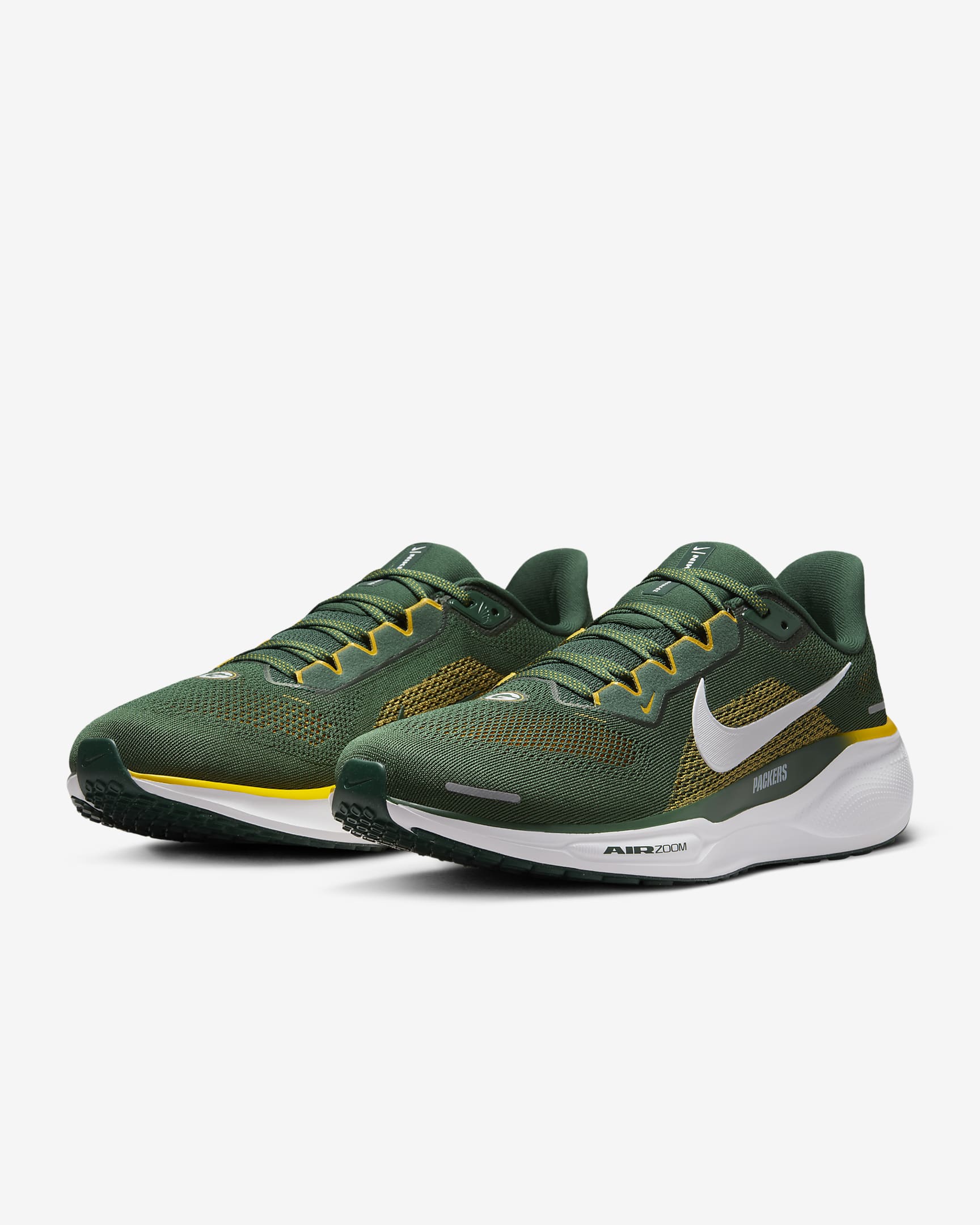 Nike Pegasus 41 NFL Green Bay Packers Men's Road Running Shoes - Fir/White/University Gold/White