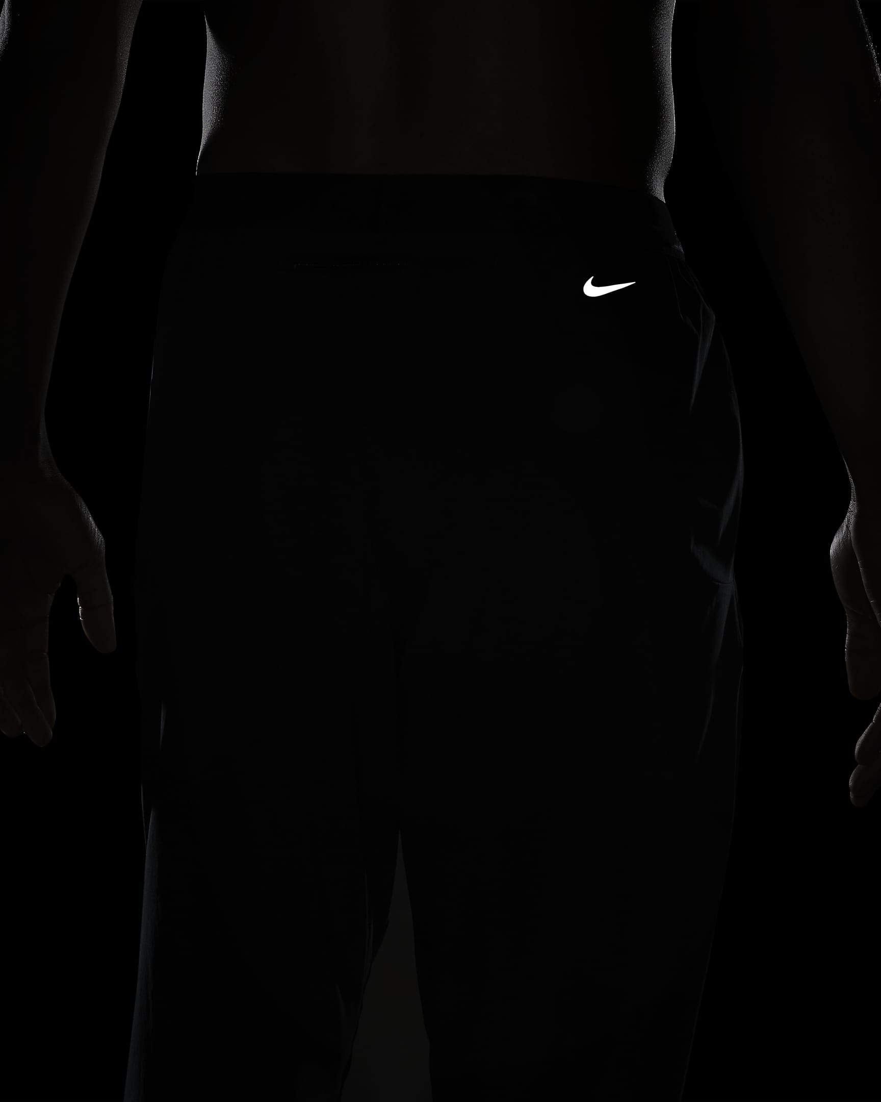 Pants de correr Dri-FIT para hombre Nike Trail Dawn Range - Negro/Negro/Blanco