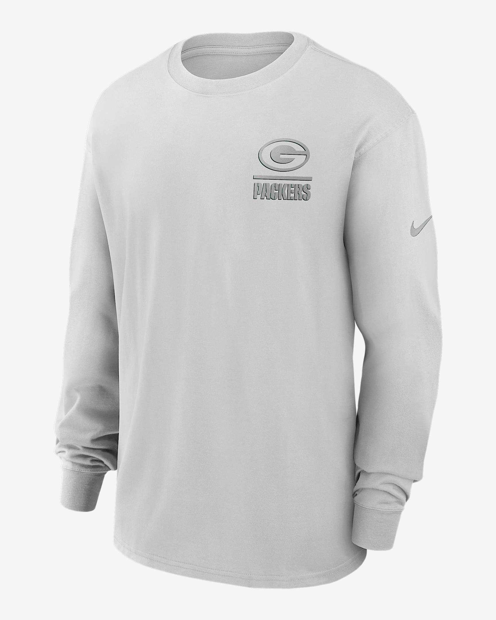 Green Bay Packers Essential Heavy Max90 Men's Nike NFL Long-Sleeve T-Shirt - Grey