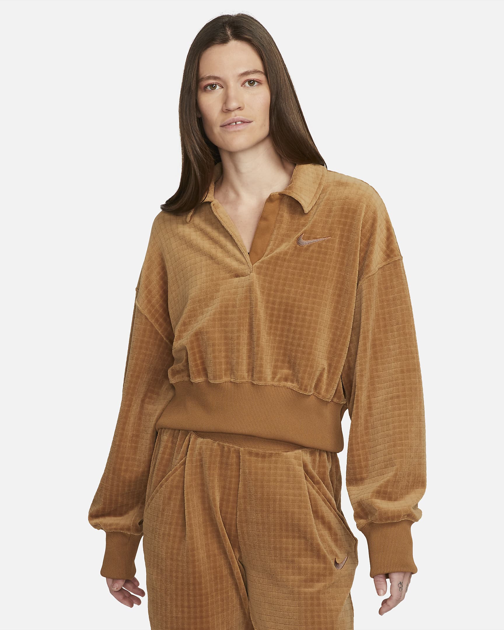 Nike Sportswear Women's Velour Polo. Nike CH