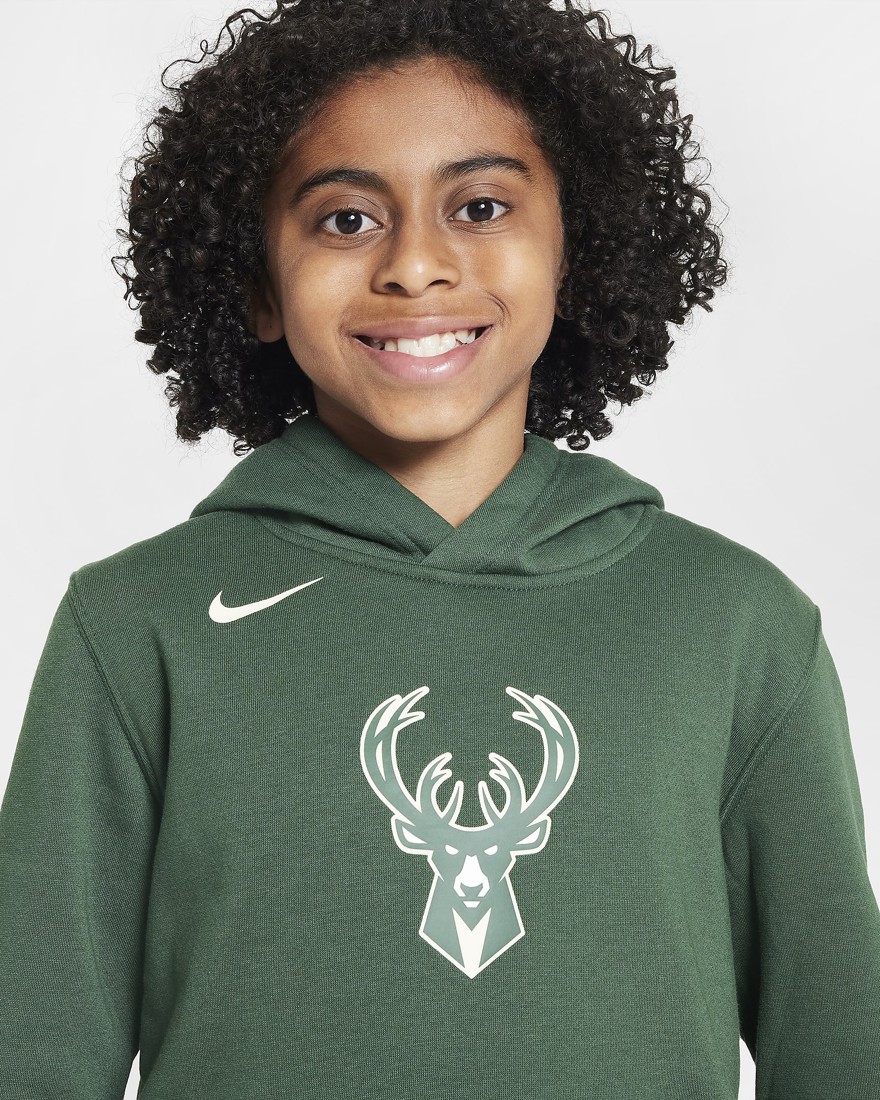 Felpa Con Cappuccio New Era Milwaukee Bucks - Uomo, Licenza Ufficiale NBA, Cotone E Poliestere - Foto 2
