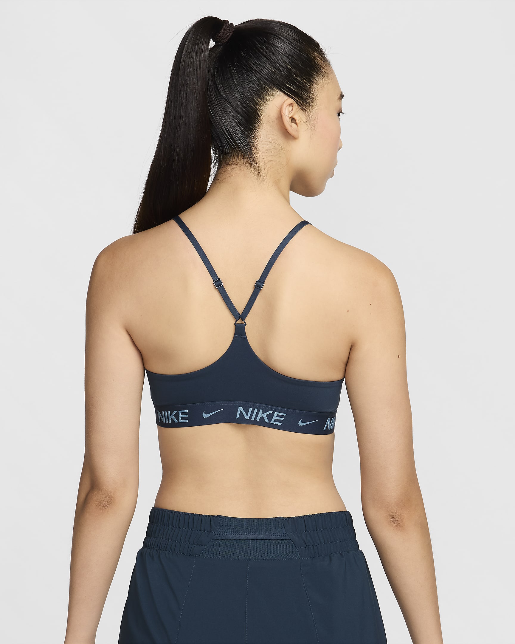 Nike Indy Light Support Women's Padded Adjustable Sports Bra - Armory Navy