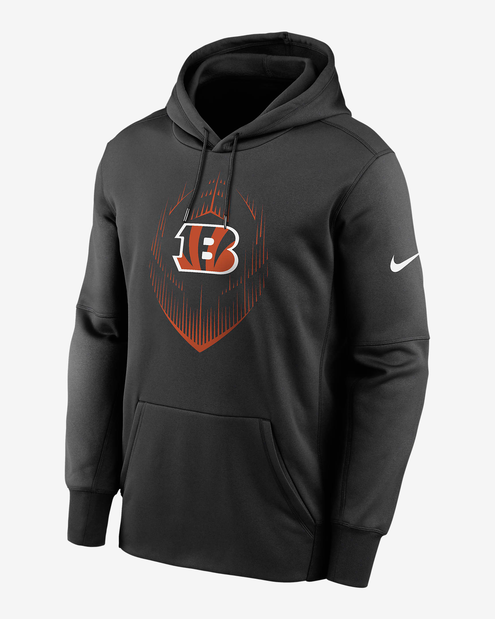 Cincinnati Bengals Icon Men’s Nike Therma NFL Pullover Hoodie - Black