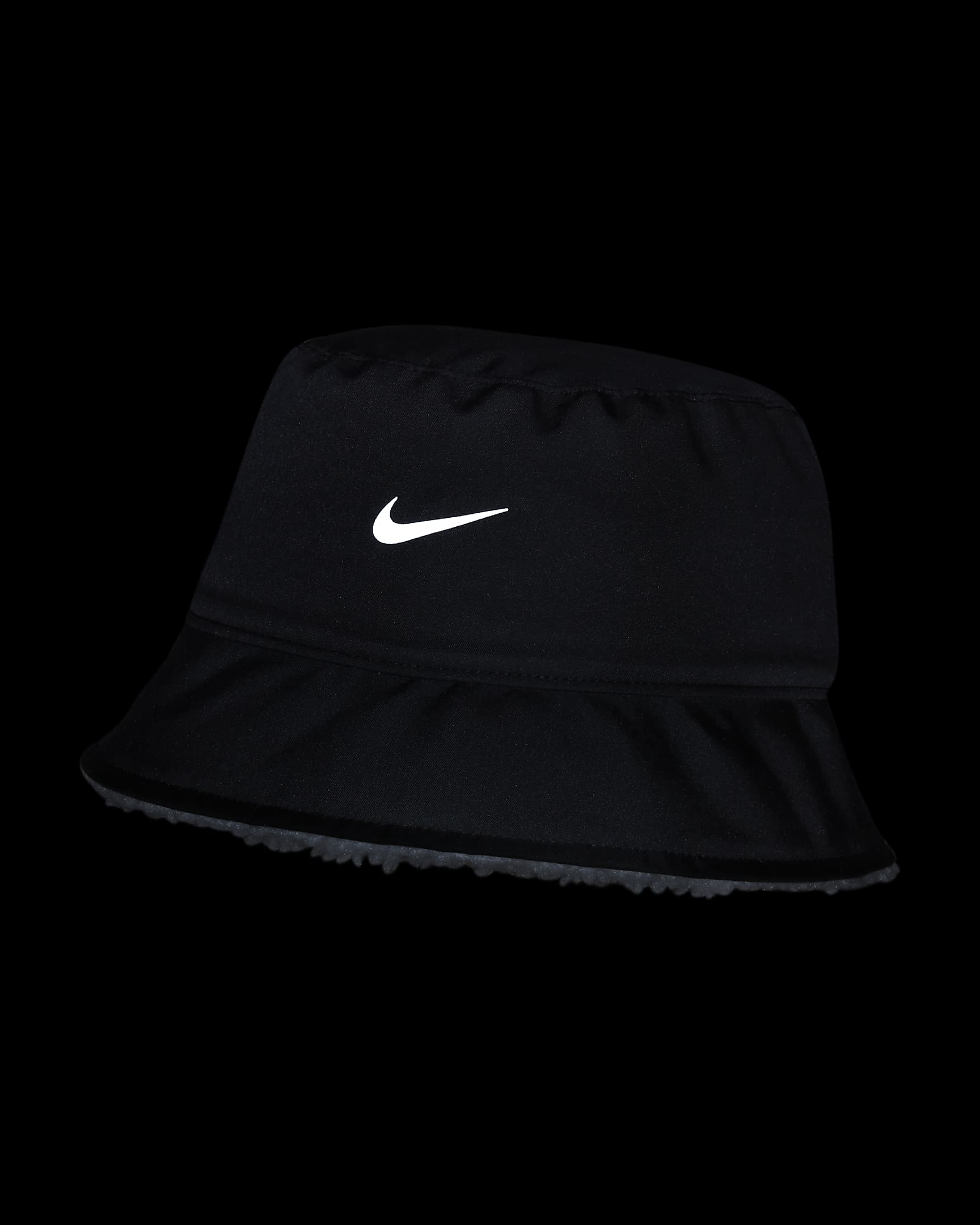 Nike Sportswear Reversible Fleece Bucket Hat - White/Black/Black