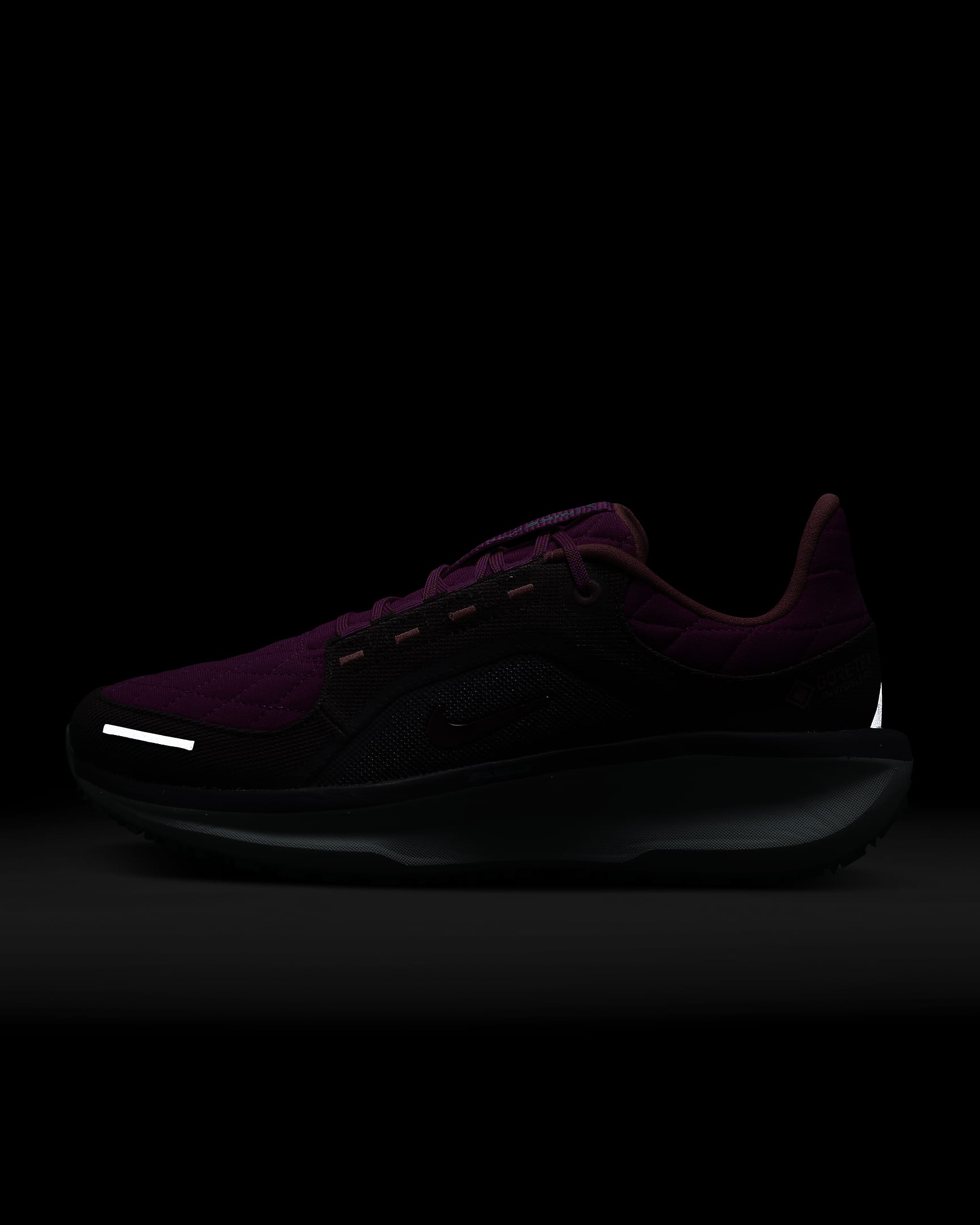 Damskie wodoszczelne buty do biegania po asfalcie Nike Winflo 11 GORE-TEX SE - Vivid Grape/Dark Raisin/Green Frost/Bright Crimson