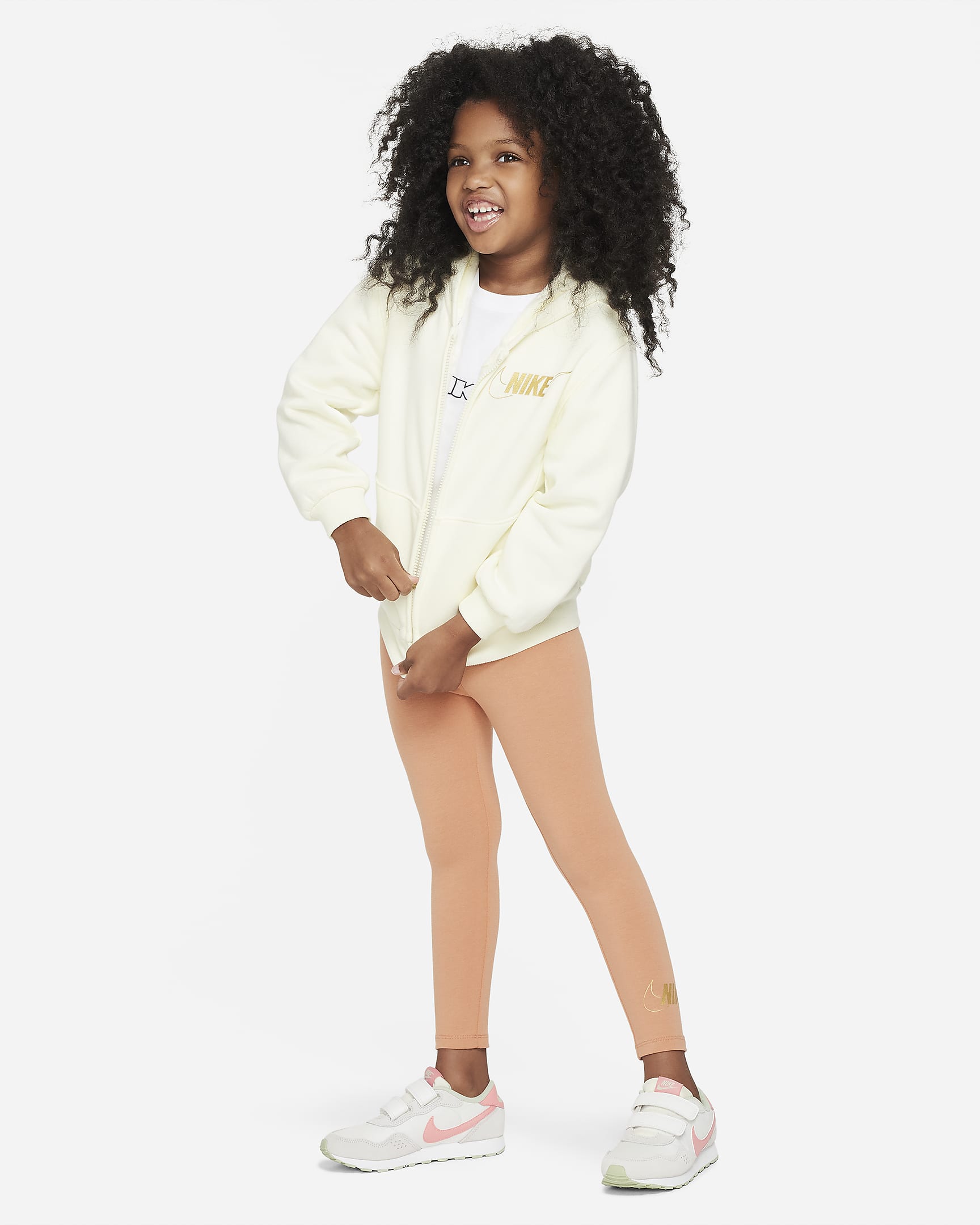 Nike Shine Full-Zip and Leggings Set Little Kids 2-Piece Hoodie Set ...