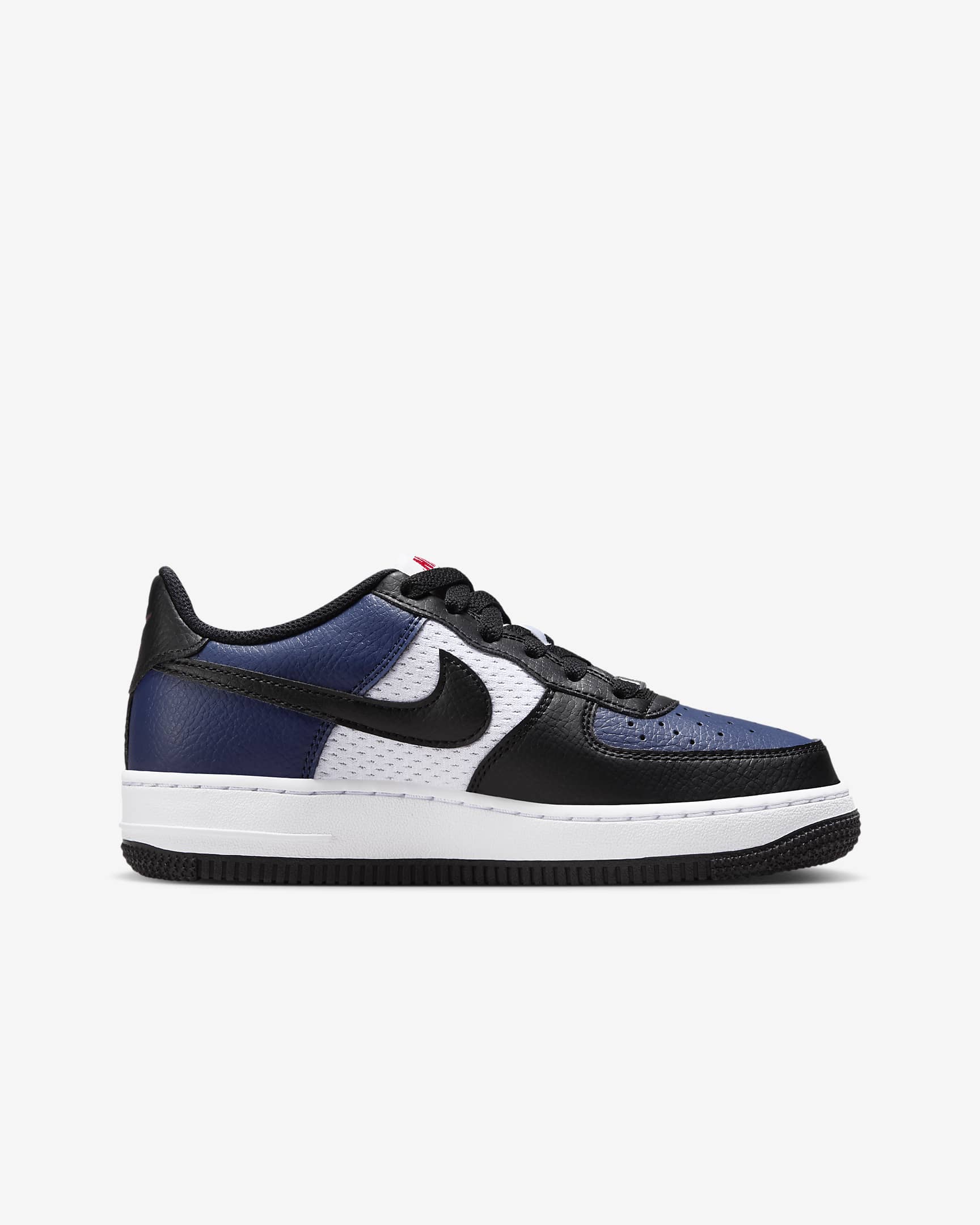 Nike Air Force 1 sko til store barn - Midnight Navy/Hvit/University Red/Svart