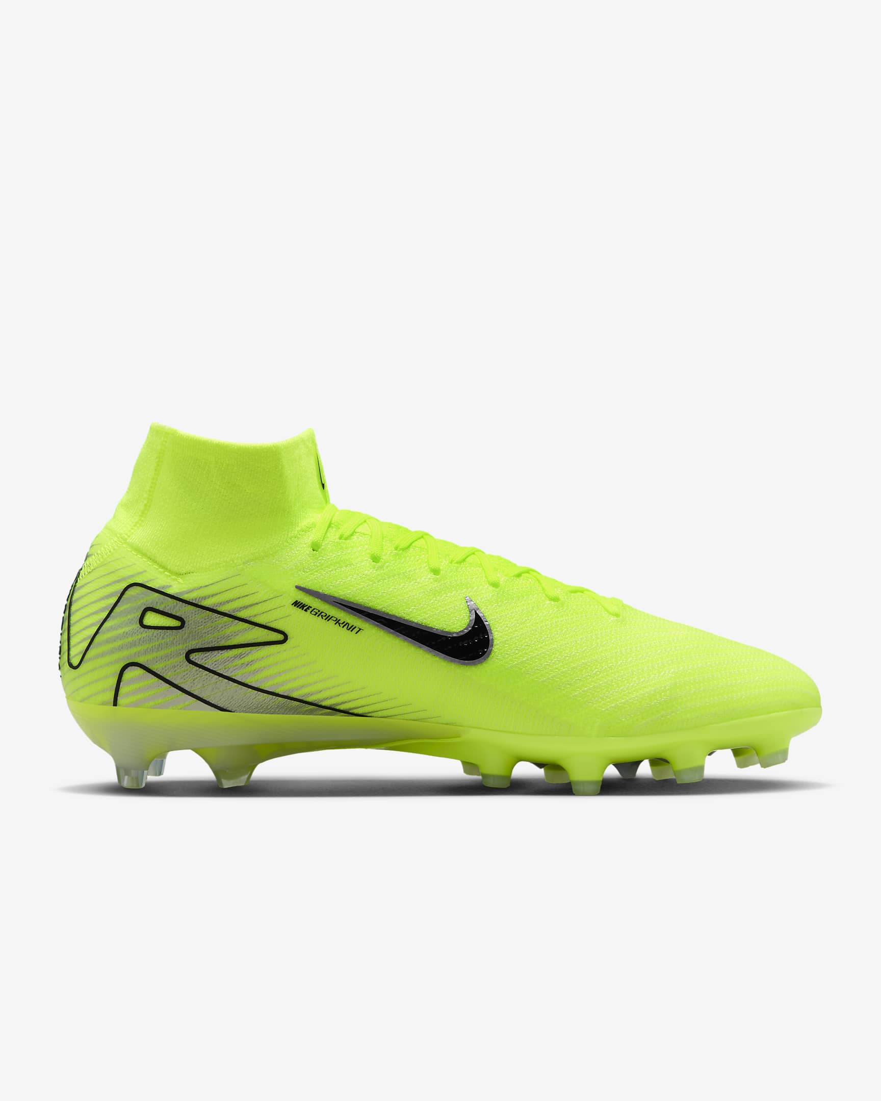 Nike Mercurial Superfly 10 Elite Botas de fútbol AG-Pro de perfil alto - Volt/Negro