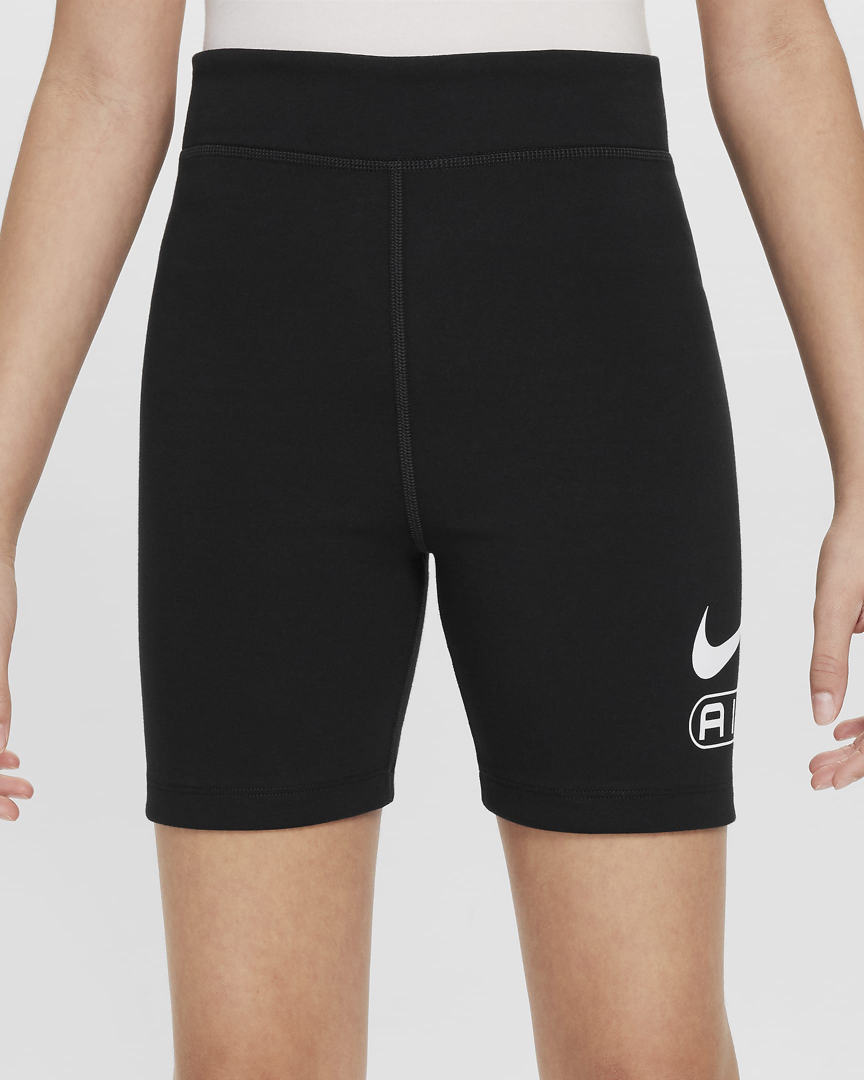 Nike Air sykkelshorts til jente - Svart/Hvit