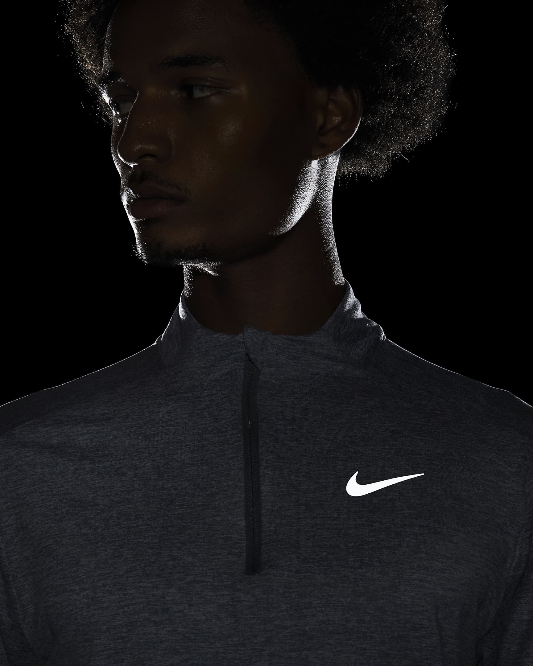 Nike Men's Dri-FIT 1/2-zip Running Top - Smoke Grey/Grey Fog/Heather