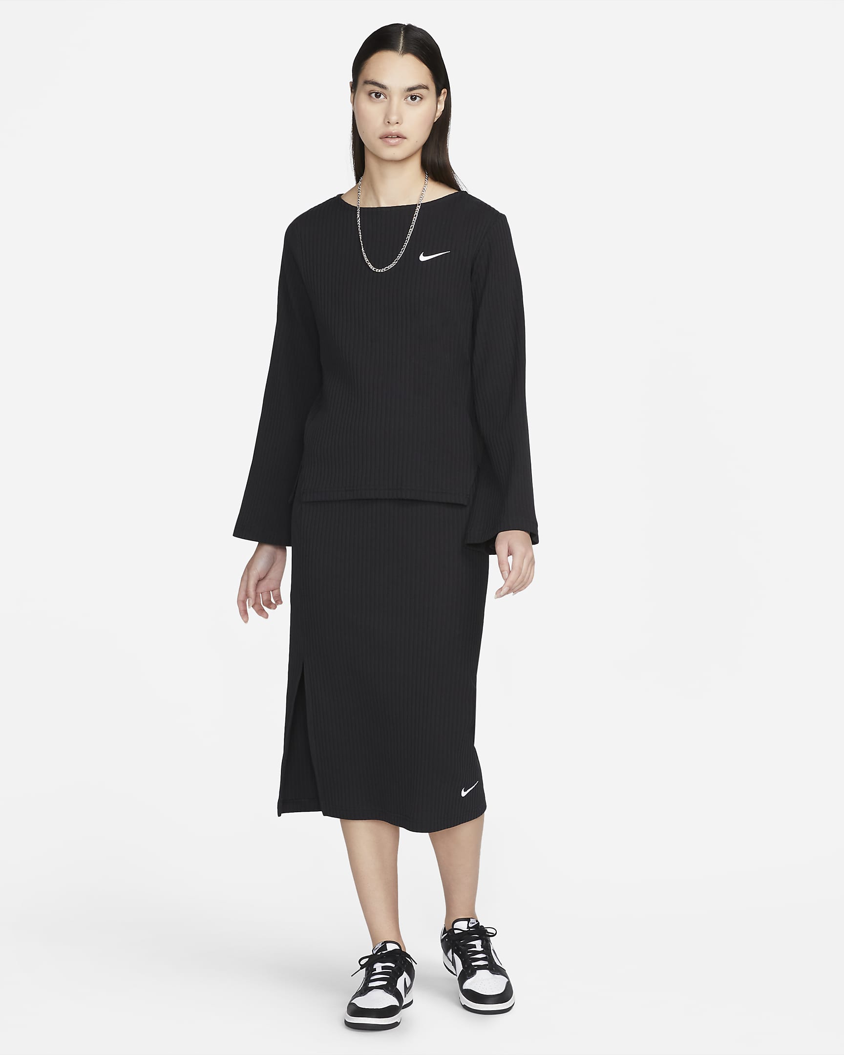 Nike Sportswear Women's HighWaisted Ribbed Jersey Skirt. Nike PT