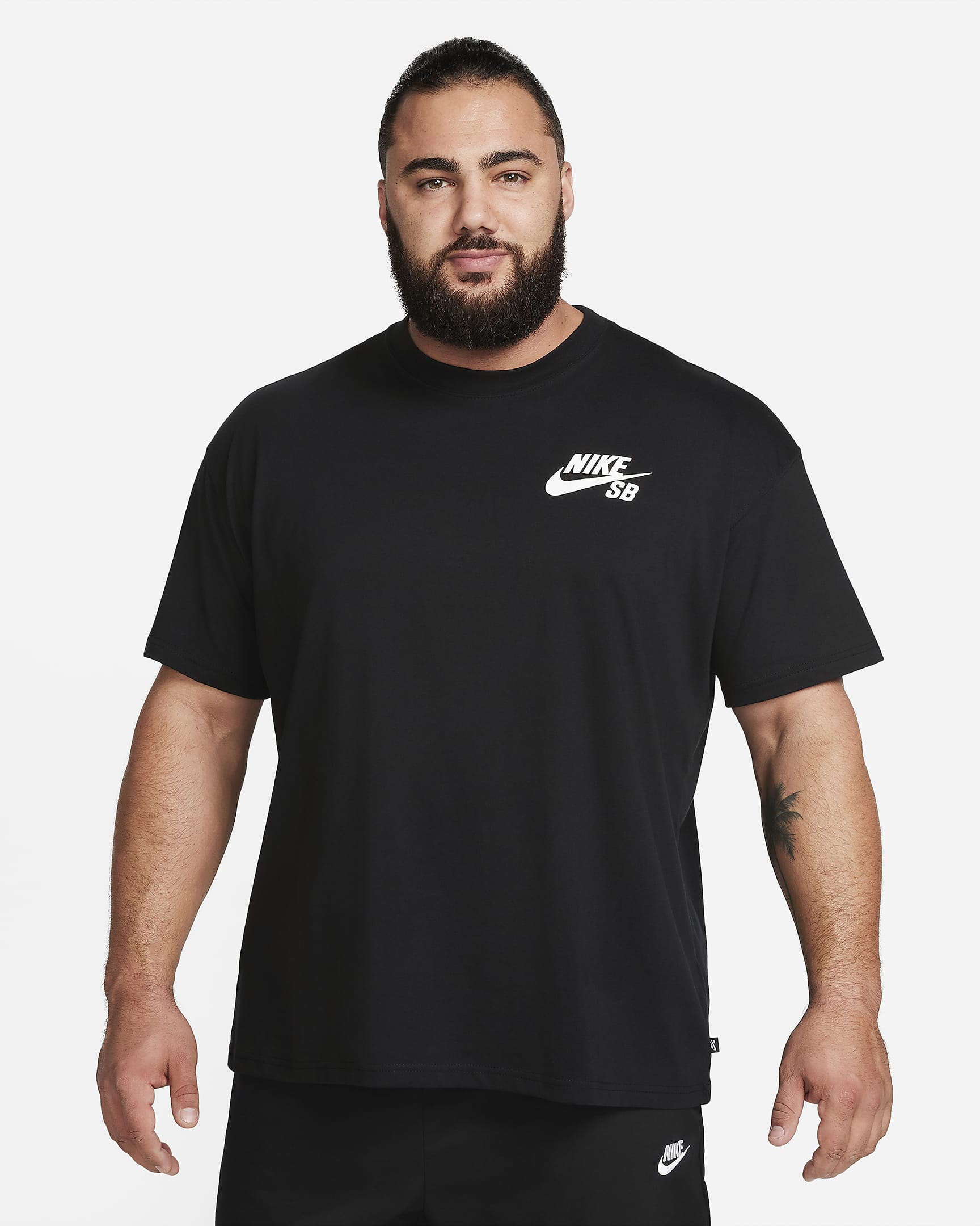 Skateboard-t-shirt Nike SB Logo - Svart/Vit