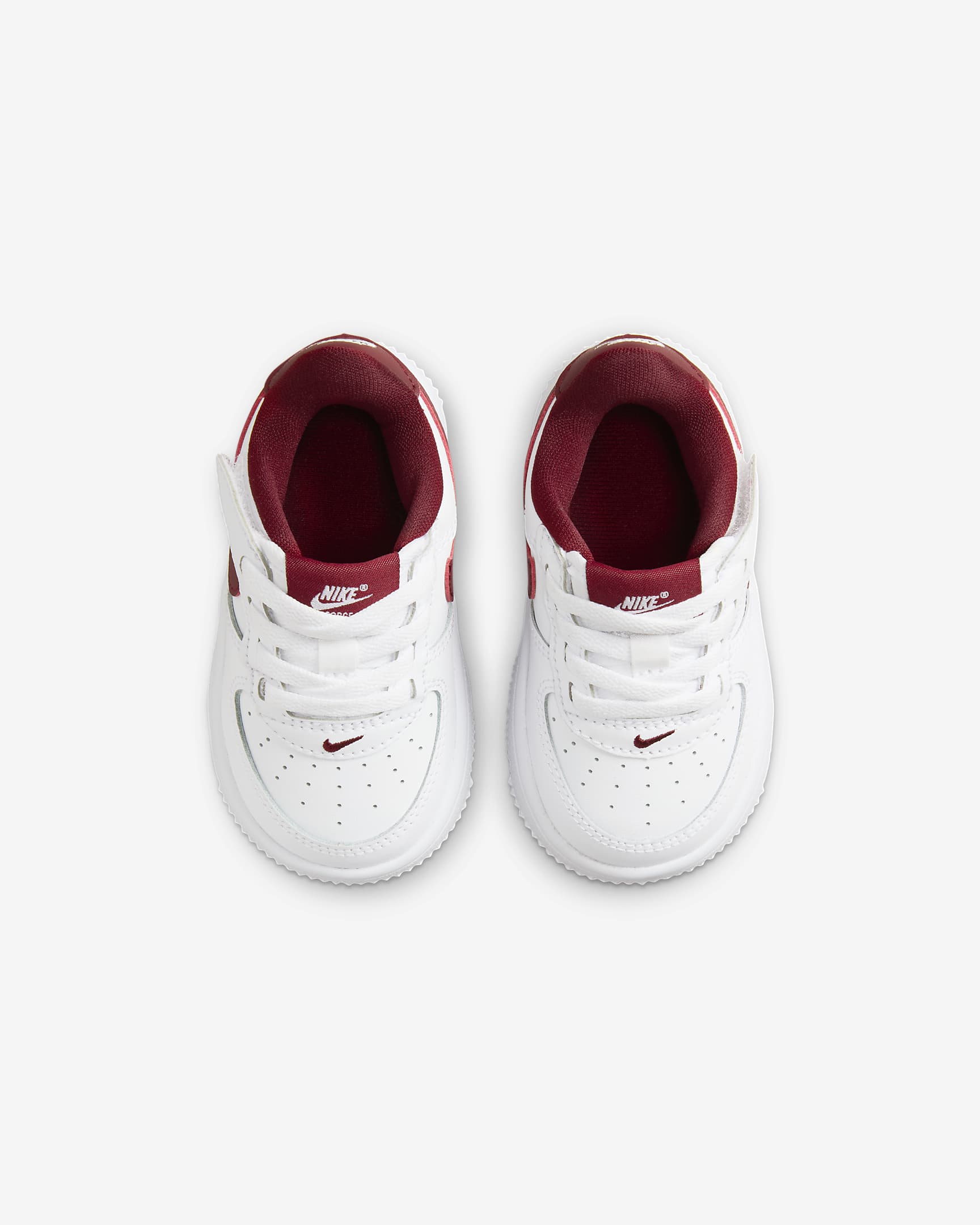 Nike Force 1 Low EasyOn schoenen voor baby's/peuters - Wit/Team Red