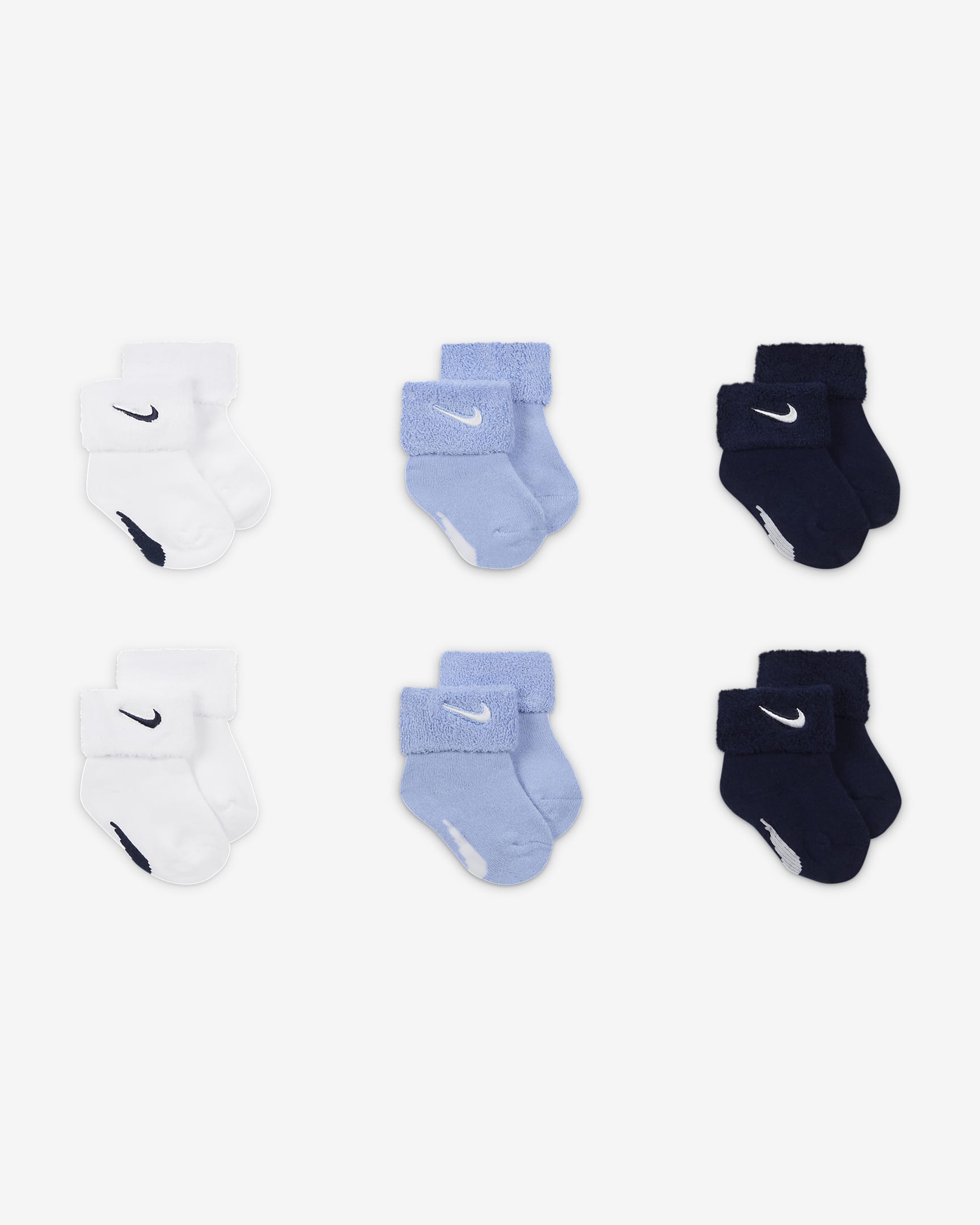 Nike Baby Terry Cuffed Socks (6 Pairs). Nike.com