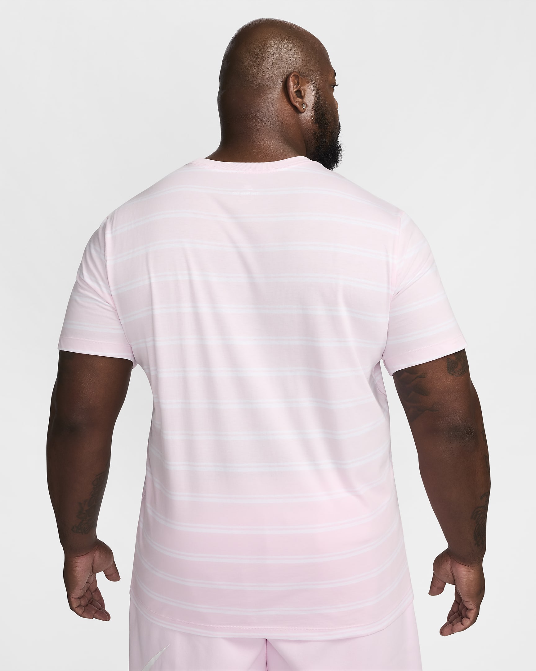 Nike Sportswear Men's Striped T-Shirt - Pink Foam