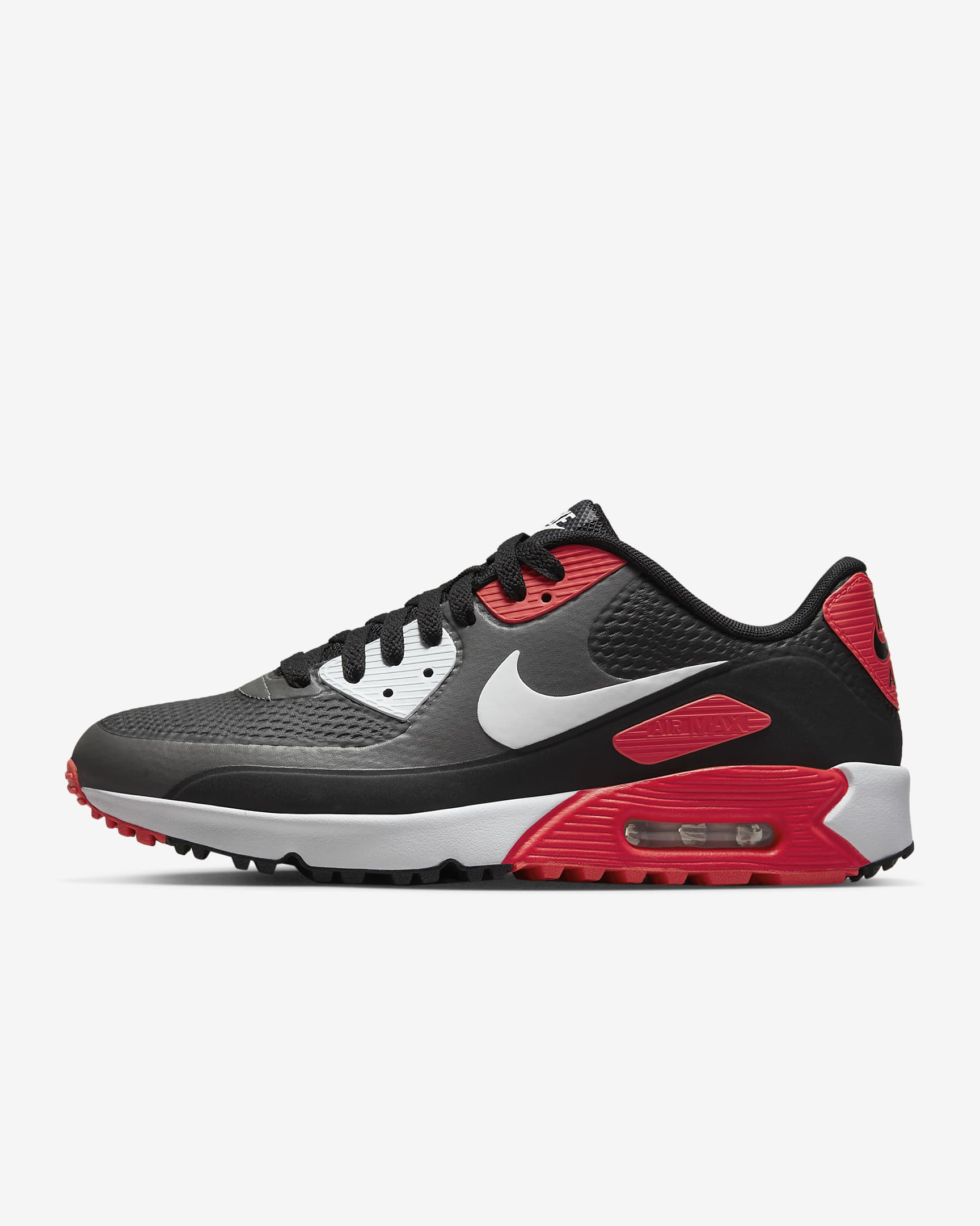 Nike Air Max 90 Men's Golf Shoes (Iron Grey/Black/Infrared 23/White)