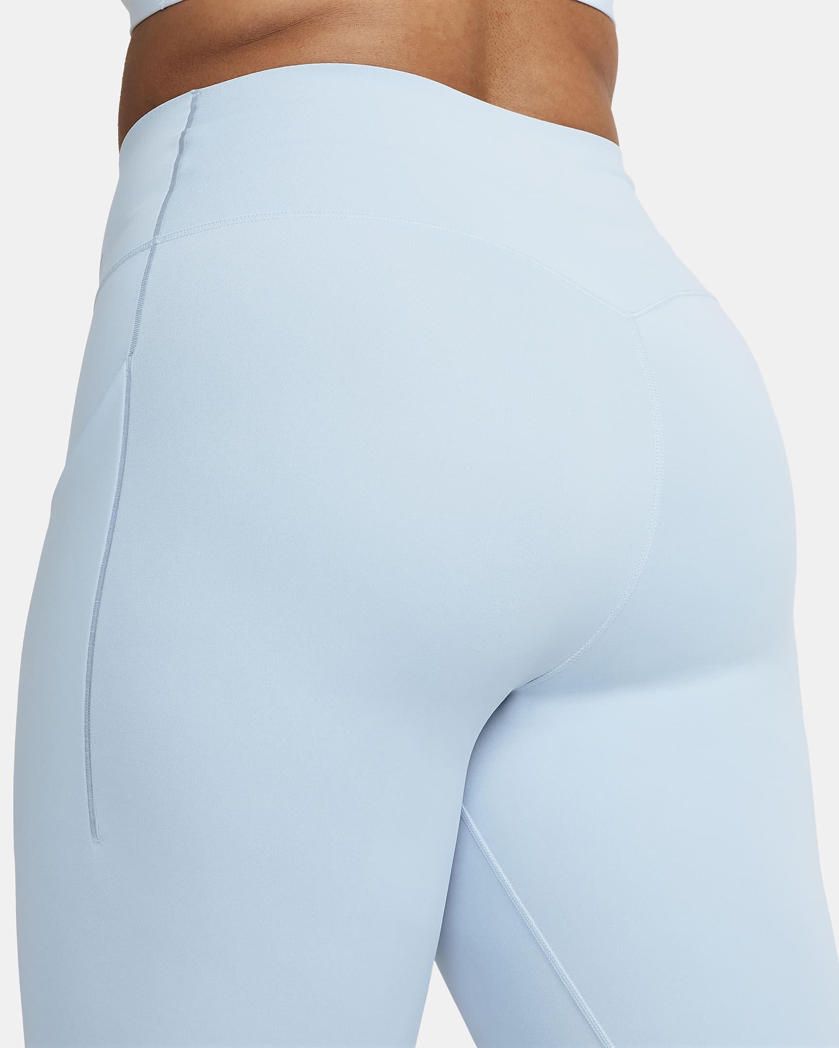 Nike Universa Women's Medium-Support High-Waisted Full-Length Leggings with Pockets - Light Armoury Blue/Black