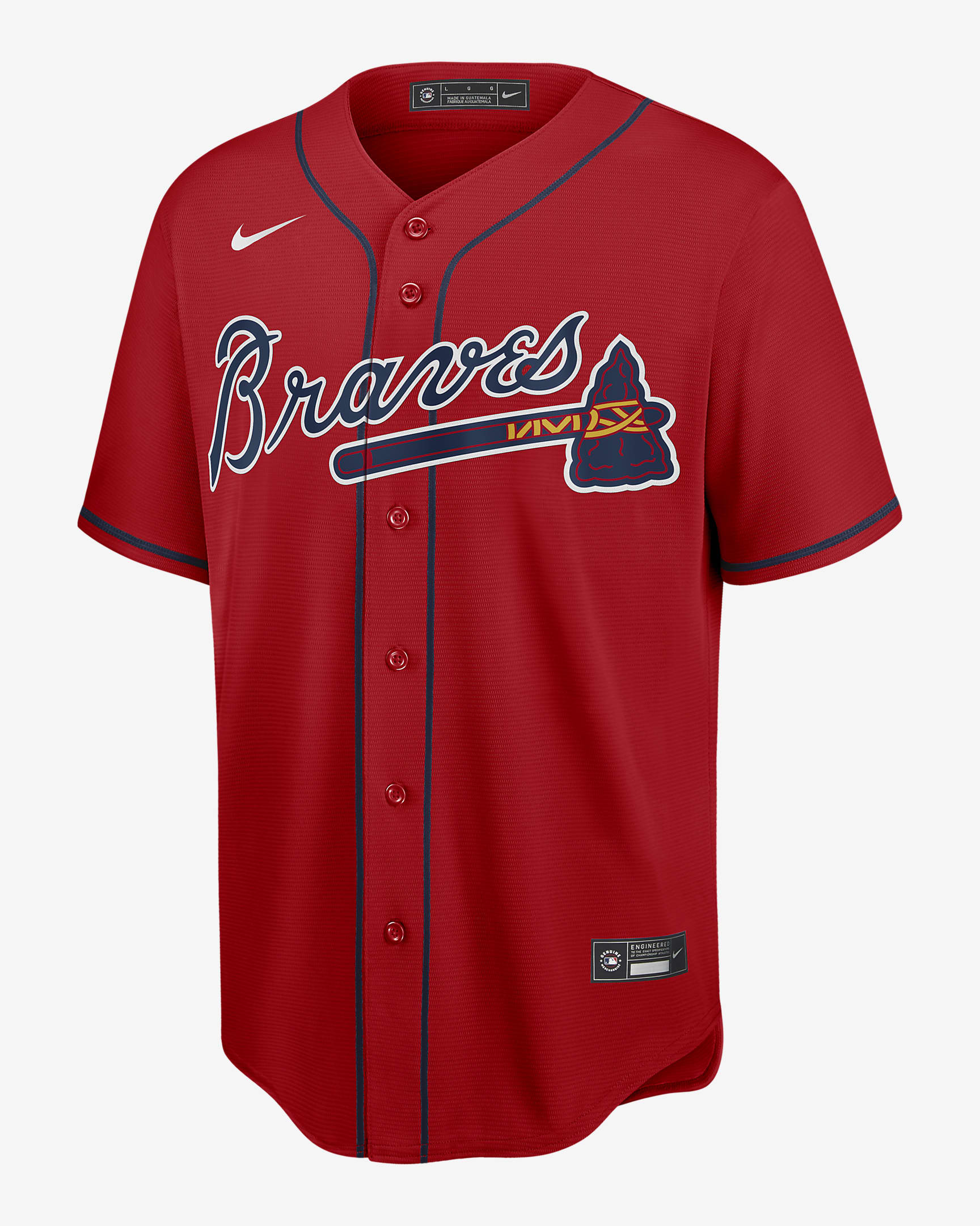 Camiseta de béisbol réplica para hombre MLB Atlanta Braves - Rojo deportivo