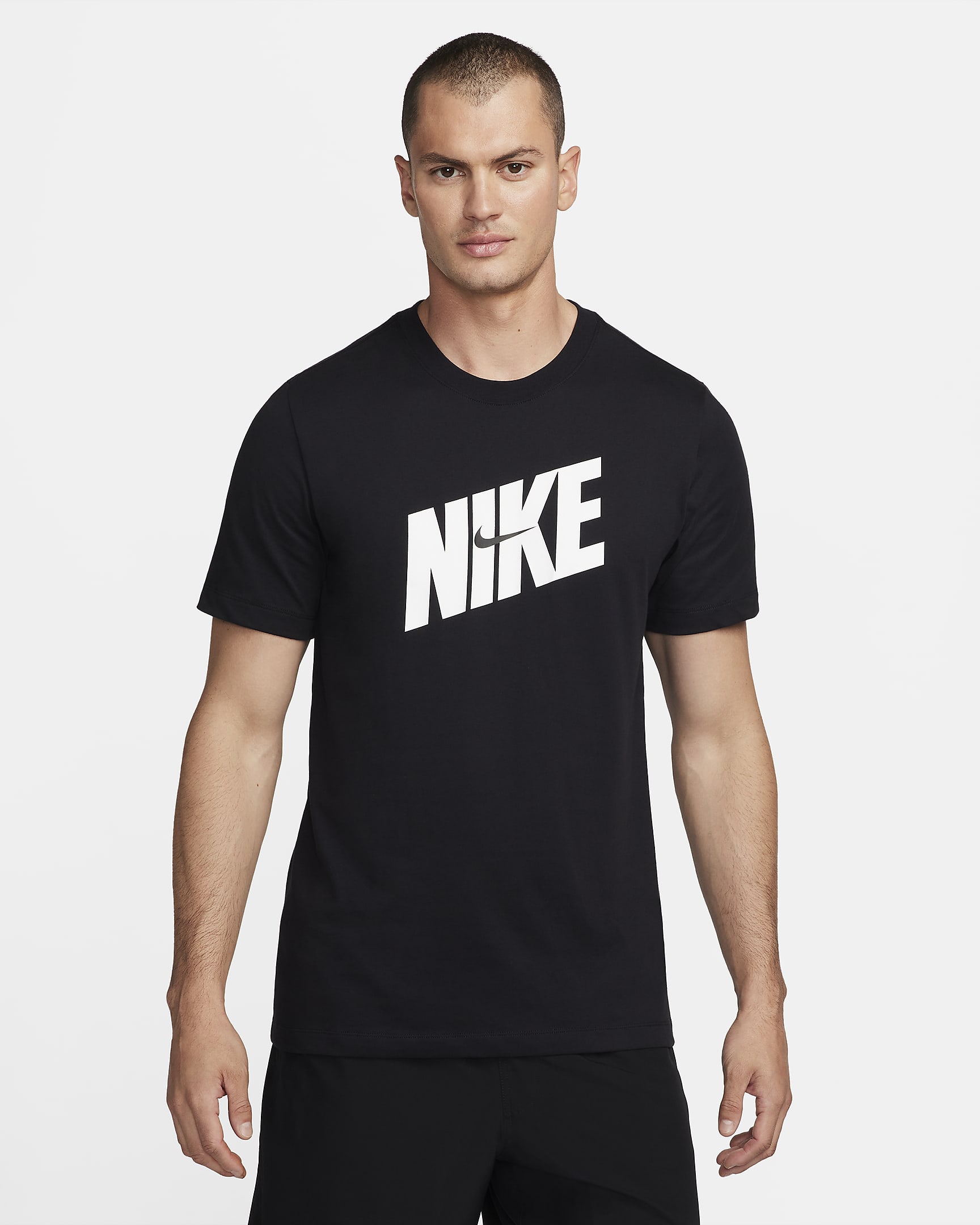 Nike Dri-FIT Fitness-T-Shirt für Herren - Schwarz