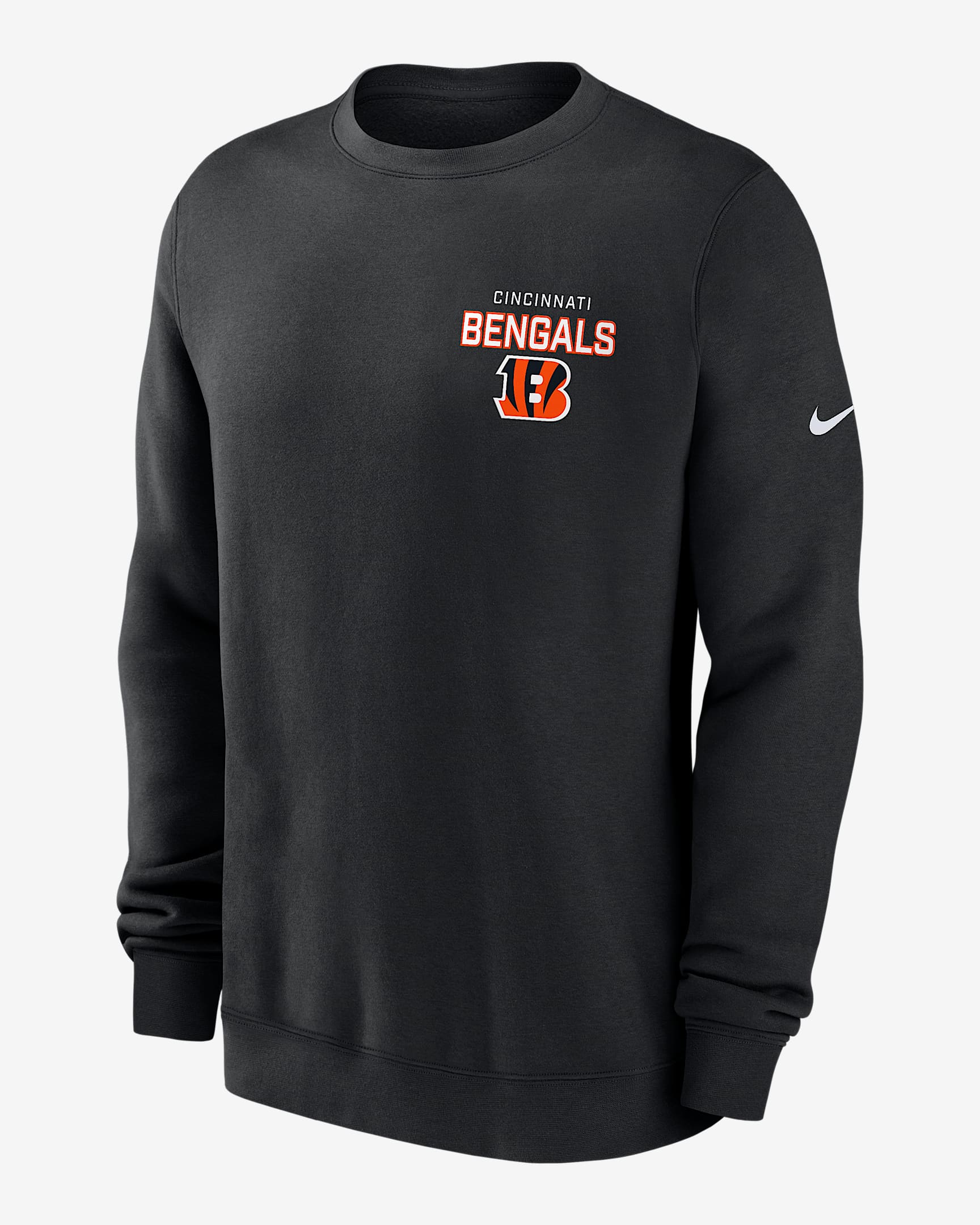 Cincinnati Bengals Draw Block Club Men's Nike NFL Pullover Crew - Black