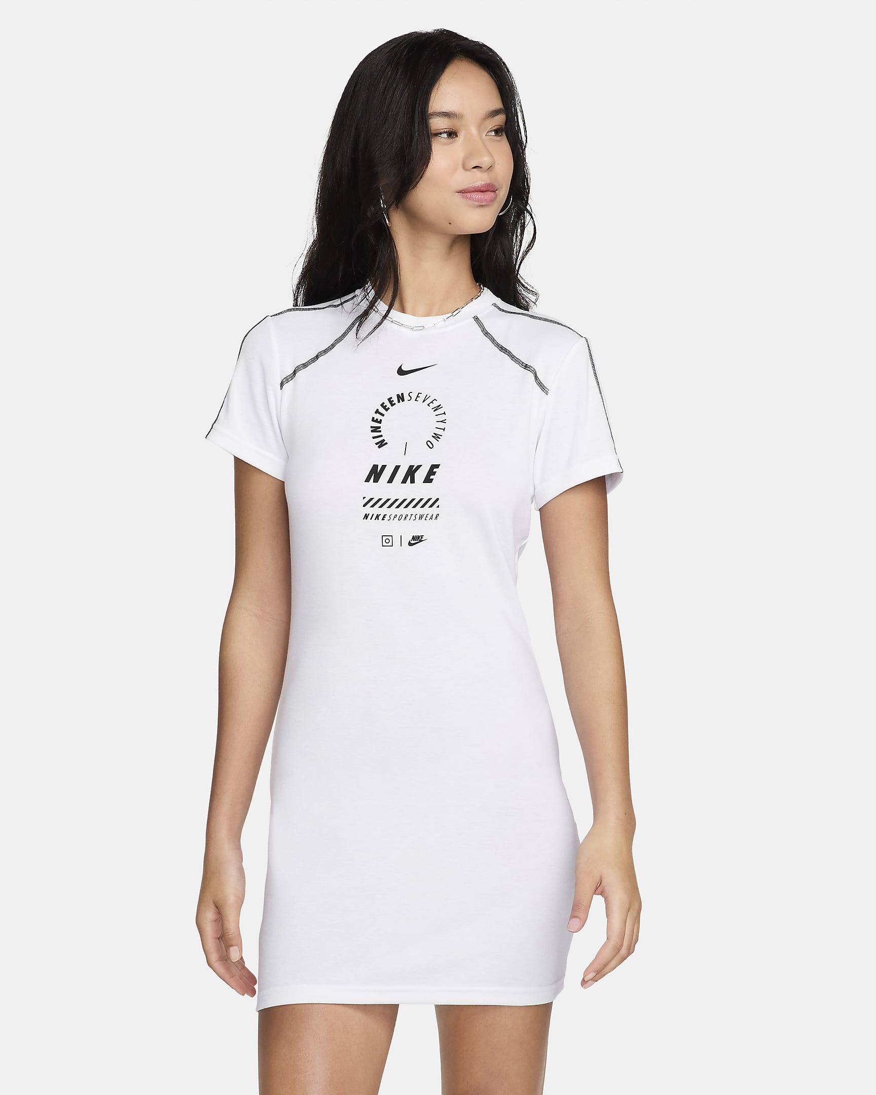 Nike Sportswear Vestido de manga corta - Mujer - Blanco