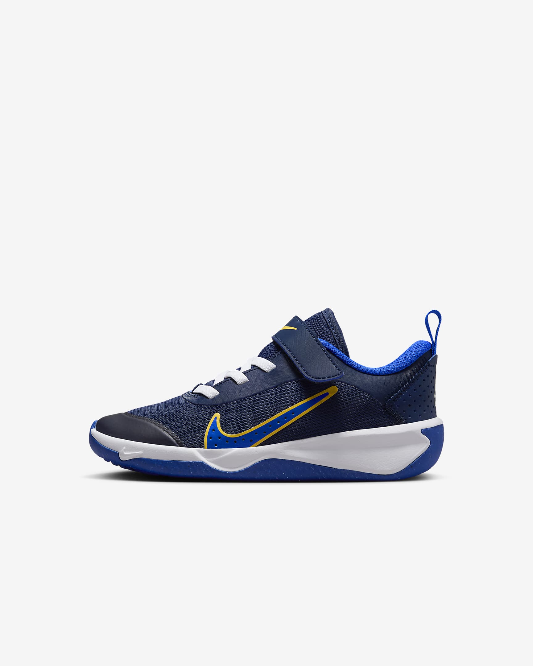 Nike Omni Multi-Court Younger Kids' Shoes - Midnight Navy/Saturn Gold/White/Hyper Royal