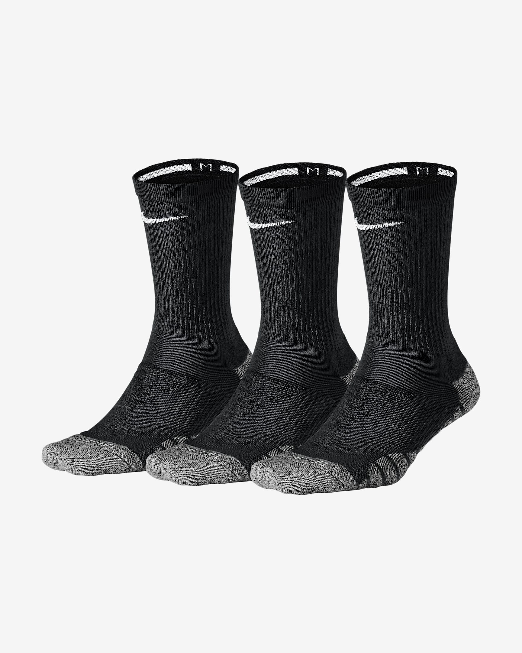 Calcetines de entrenamiento para mujer Nike Everyday Max Cushioned (3 pares) - Negro/Antracita/Blanco