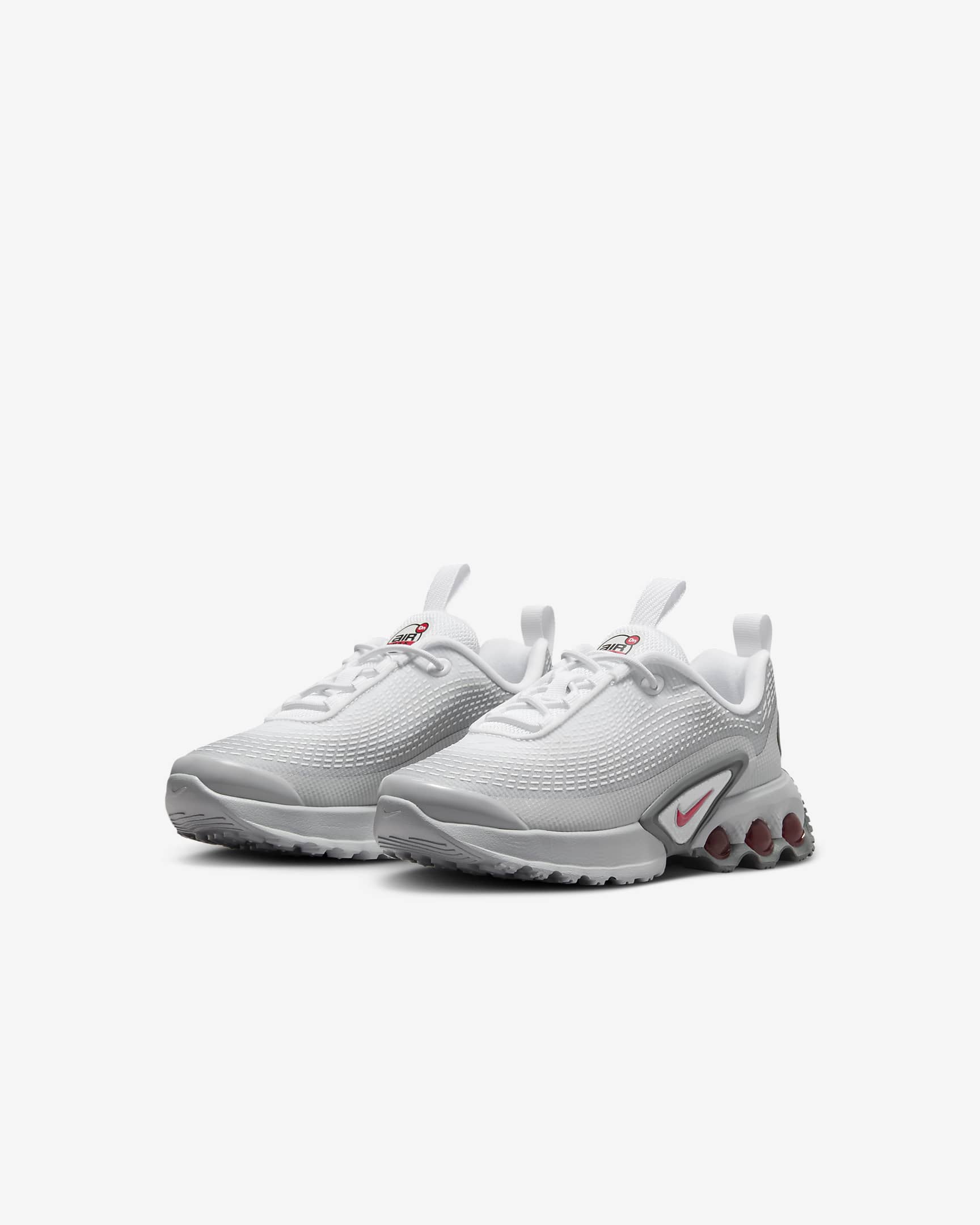 Chaussure Nike Air Max Dn SE pour enfant - Light Smoke Grey/Blanc/Smoke Grey/University Red