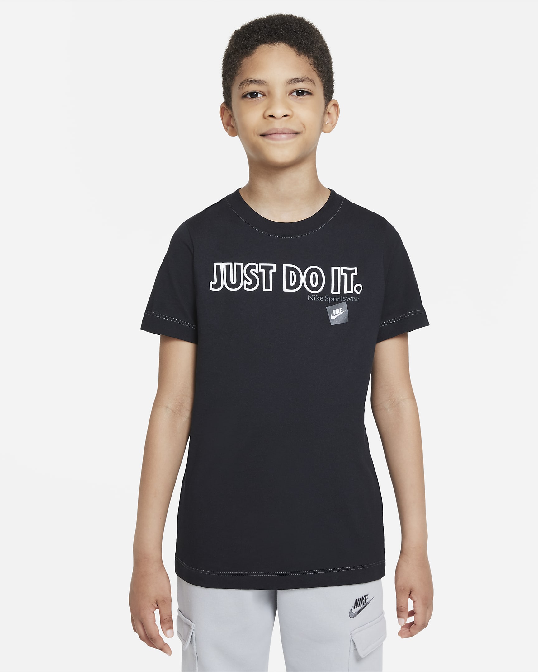 Nike Sportswear Big Kids' (Boys') T-Shirt - Black