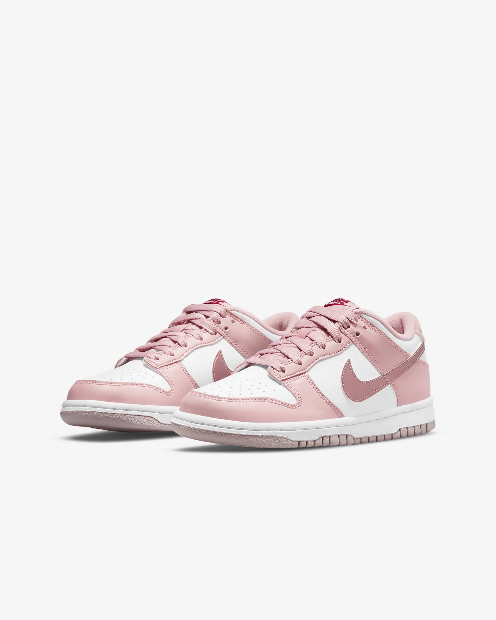 Nike Dunk Low sko til store barn - Pink Glaze/Hvit/Pomegranate/Pink Glaze