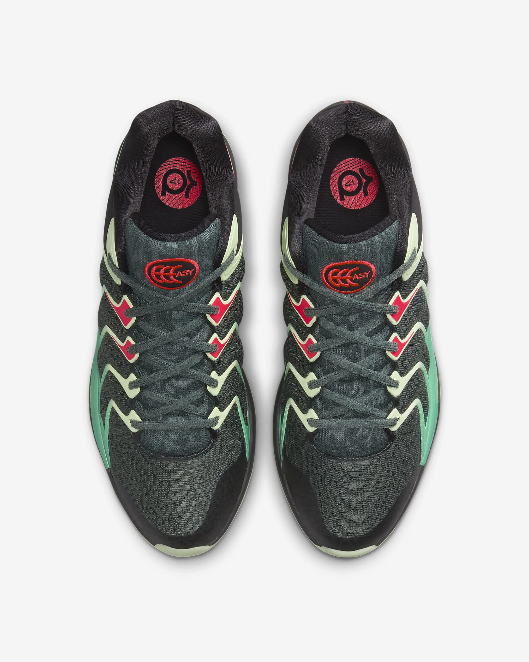 KD17 Basketball Shoes - Black/Vintage Green/Night Forest/Bright Crimson