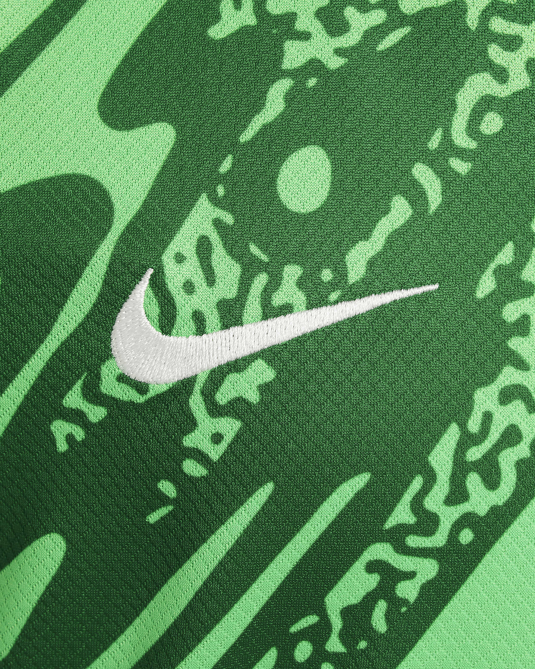 Replika brankářského fotbalového dresu Nike Dri-FIT Nizozemsko Stadium (ženský tým) 2024/25 pro větší děti - Green Spark/Pine Green/Bílá