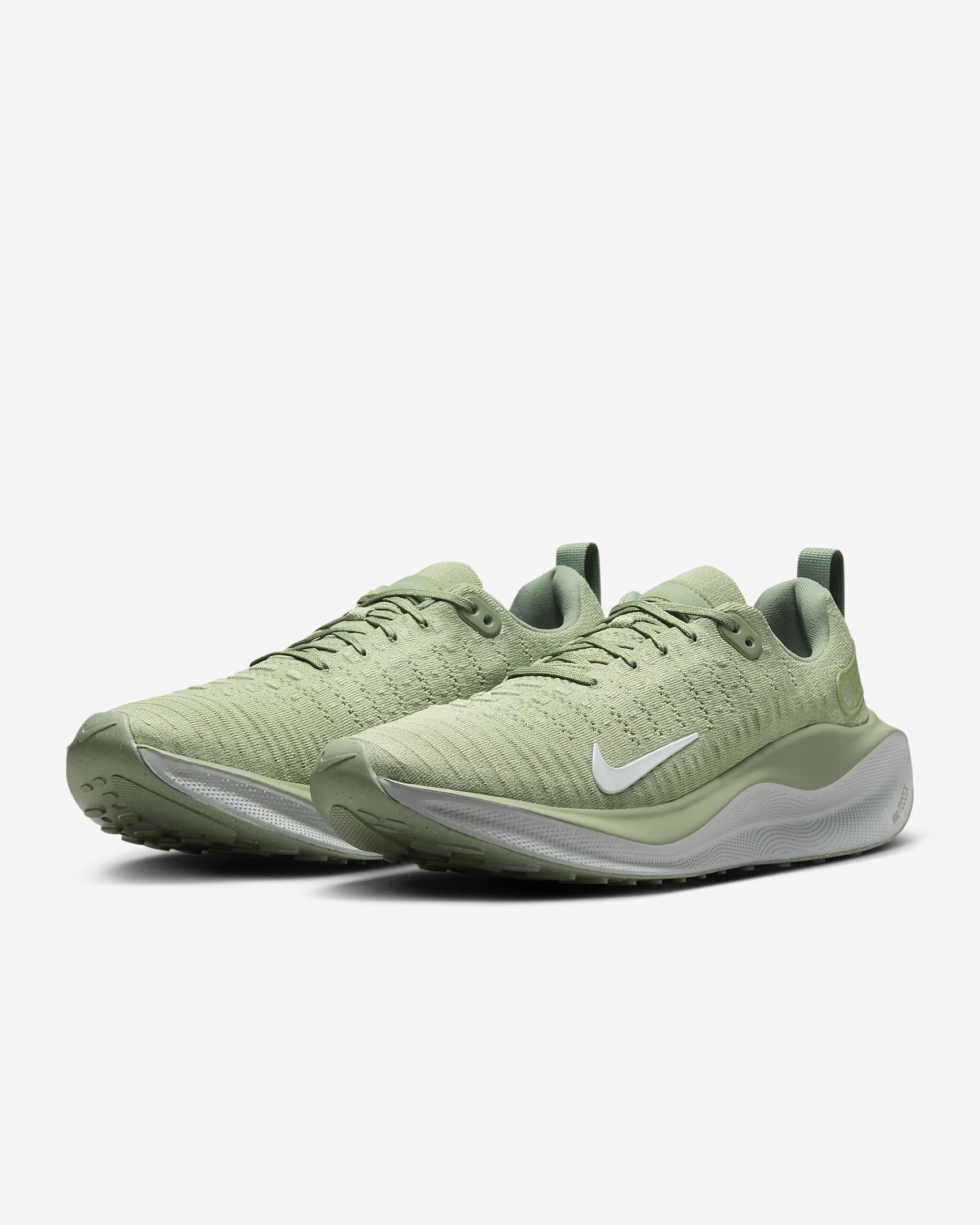 Nike InfinityRN 4 Men's Road Running Shoes - Oil Green/Jade Horizon/Light Silver