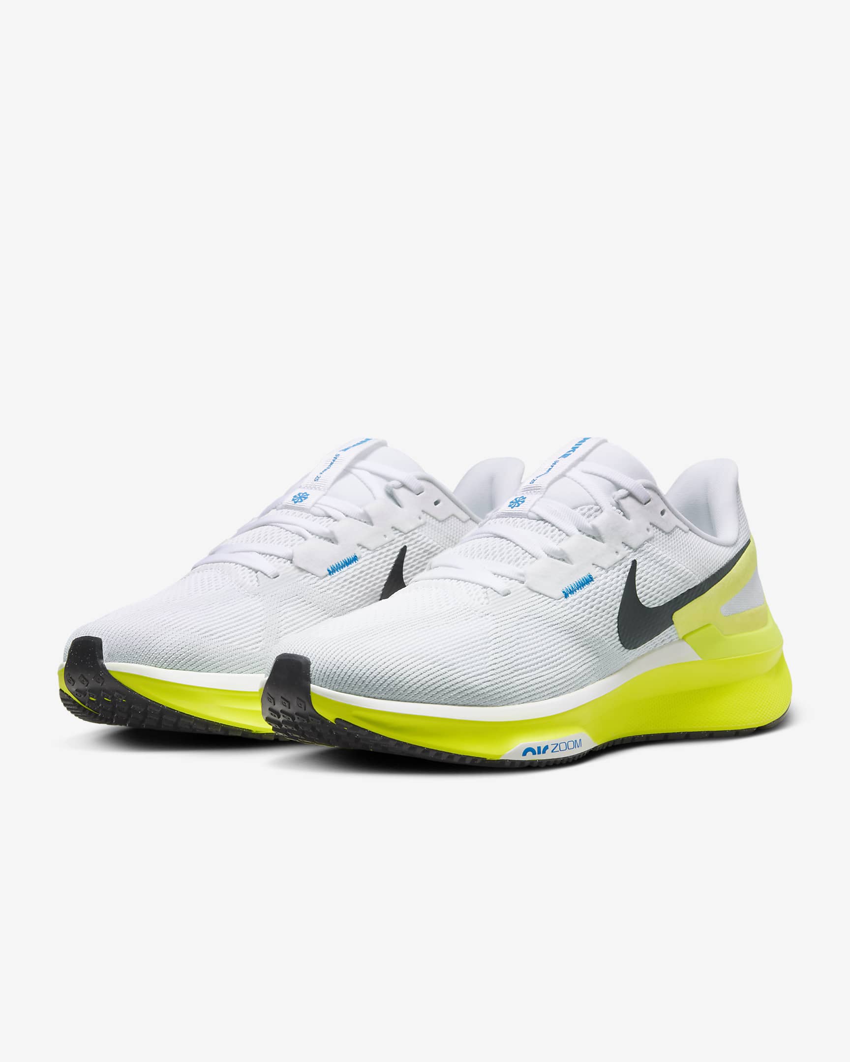 Nike Structure 25 Men's Road Running Shoes - White/Cyber/Photo Blue/Black