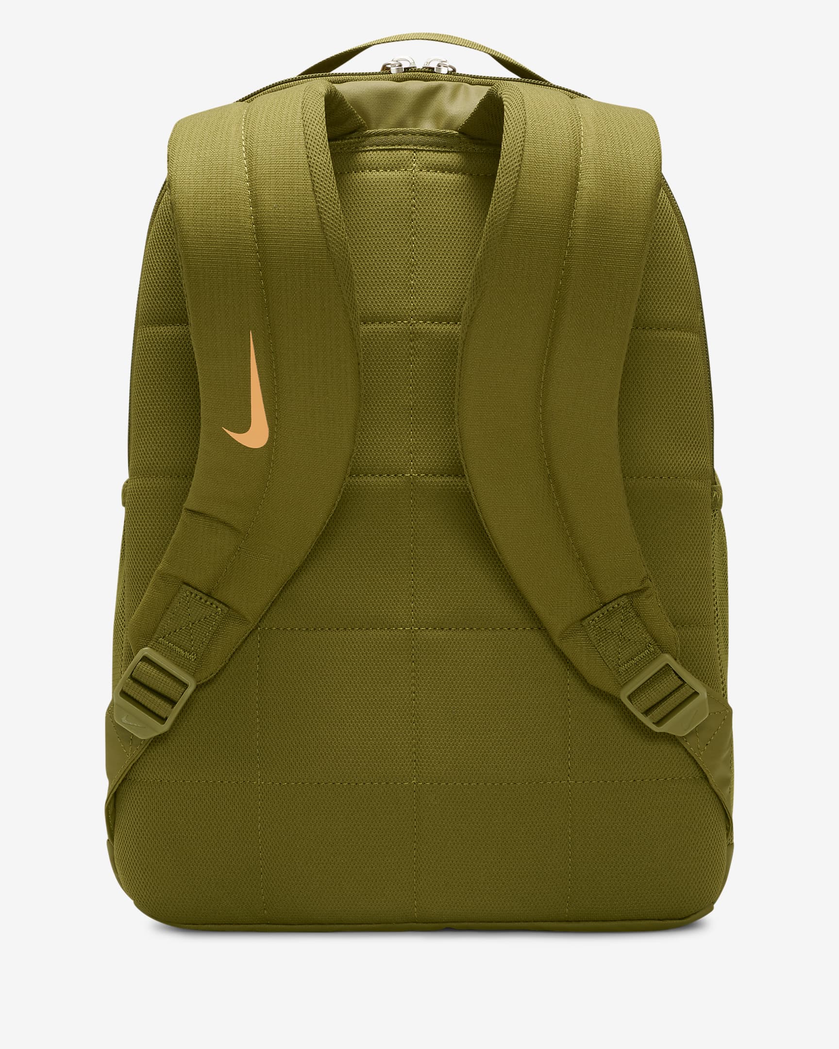 Nike Brasilia 兒童背包 (18 公升) - Olive Flak/Olive Flak/Vivid Orange